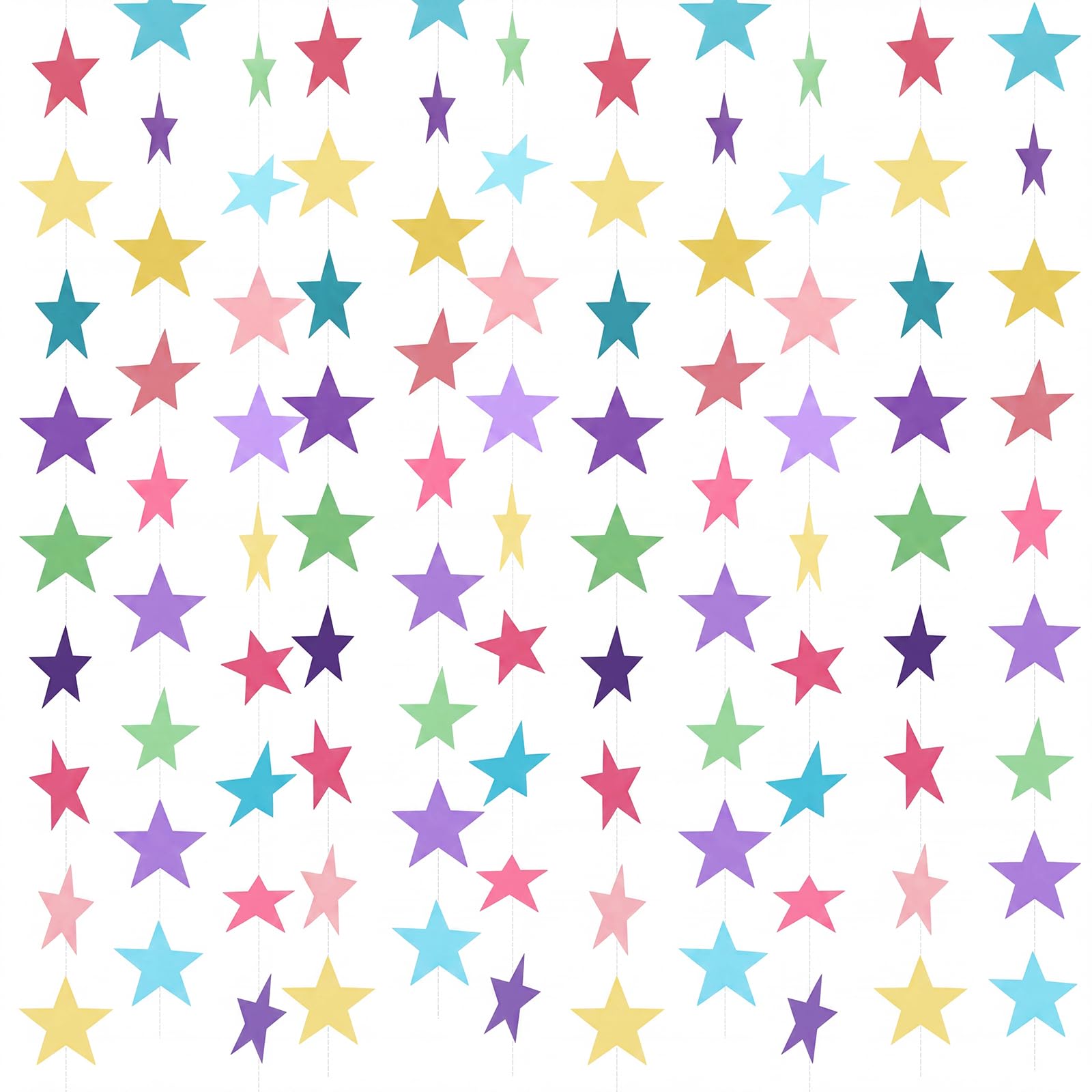 Patelai Glitter Star Garland Banner 2026 Graduation Decor 130 Feet Star Hanging Banner Twinkle Backdrop for Party Birthday Classroom Wedding Supplies(Gold)