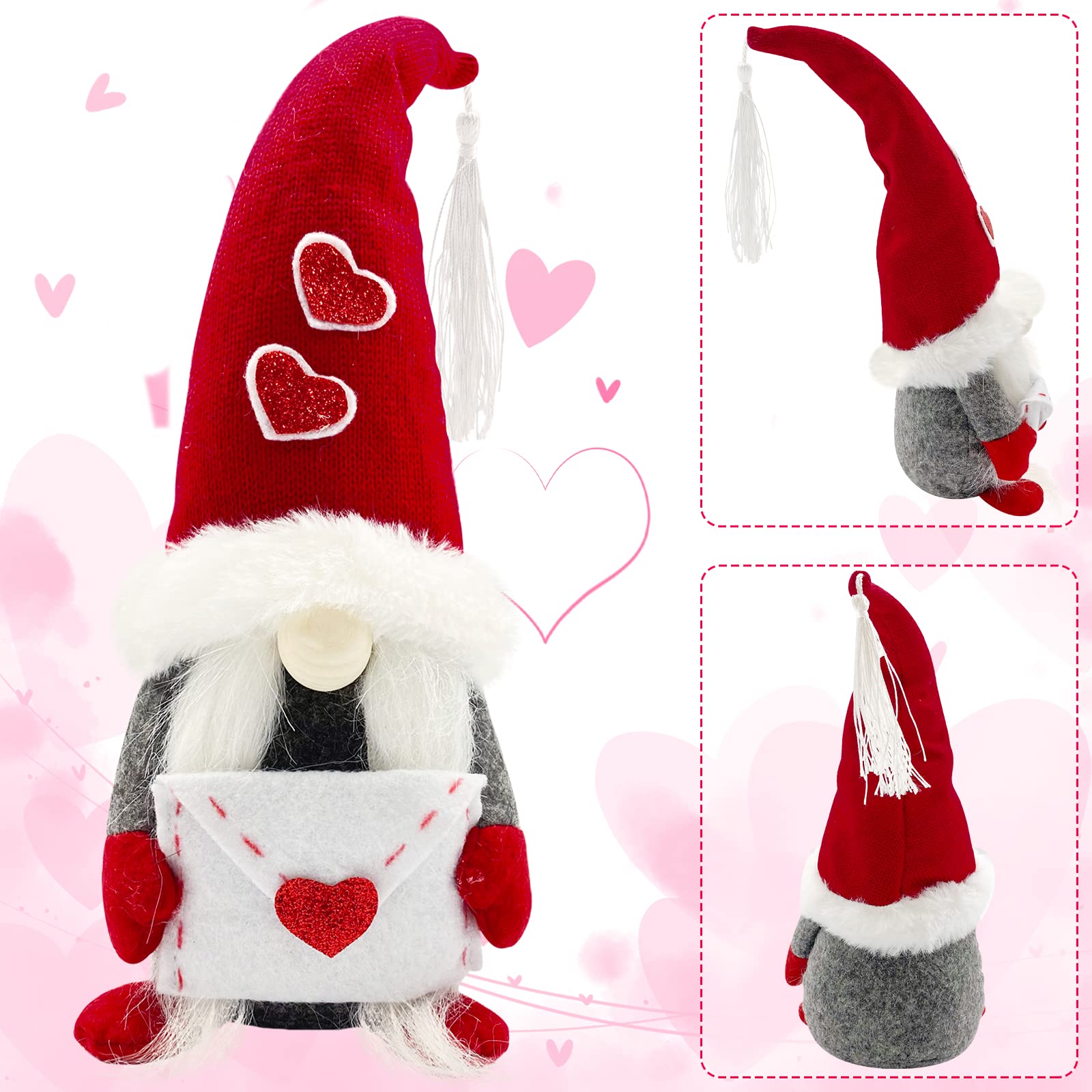 Valentines Day Decor - Valentines Day Decorations - Valentine Couple Gnomes Decorations for Home, Office - Valentine's Gifts for Her, Wife, Women, Girlfriend - Romantic Anniversary Vday Wedding Gift