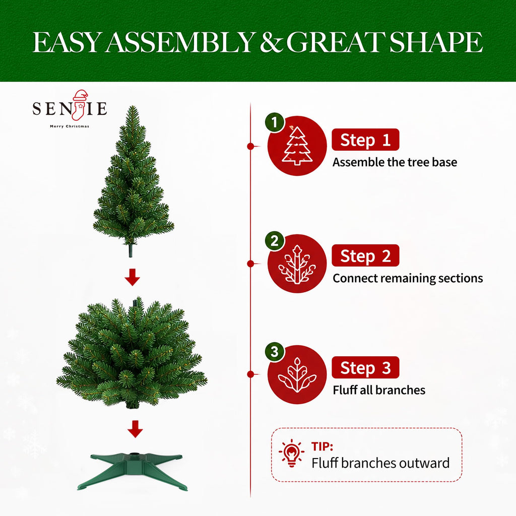 Small Christmas Tree 3FT Artificial Desktop Xmas Tree for Holiday Decor 160 Branch Tips,Green