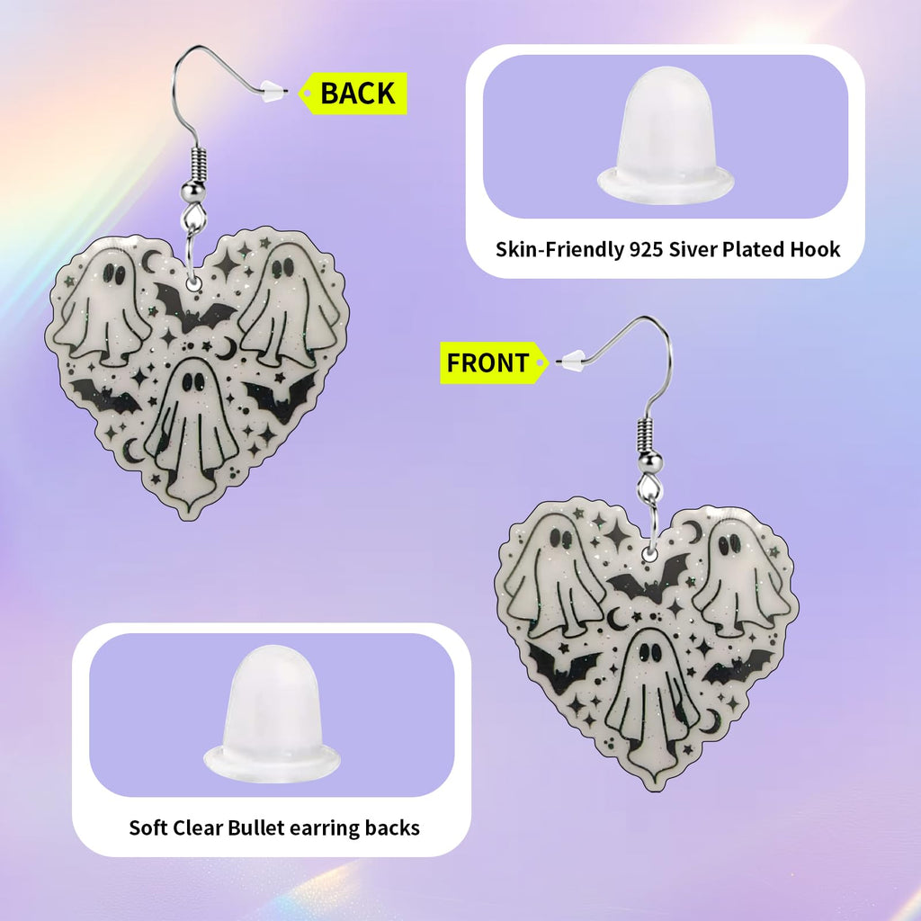 Funny Dog Sunflower Paw Print Earrings for Women - Unique & Quirky Funky Acrylic Dangle Earrings, Cute & Silly Novelty Design, Wacky & Crazy Earrings for Fun Lovers