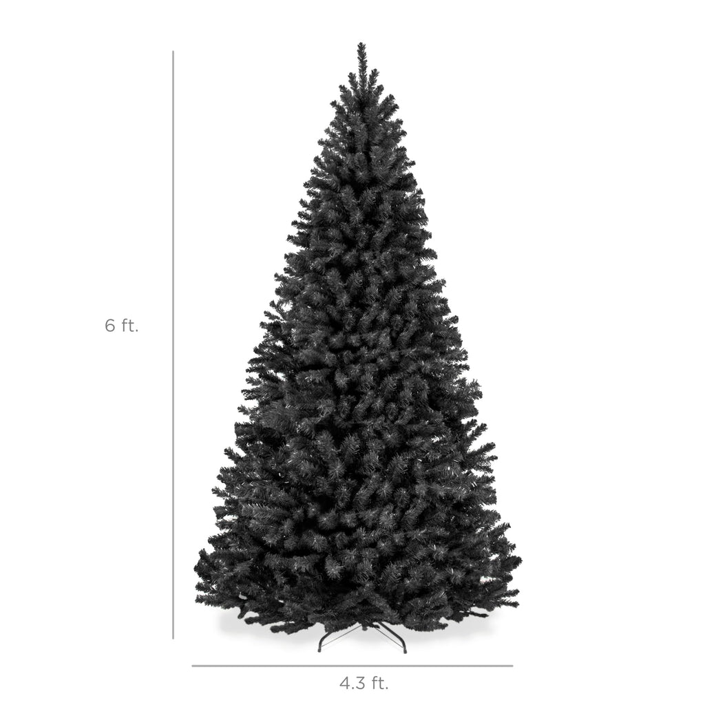 Best Choice Products Artificial Christmas Tree, 7.5ft Premium Unlit Realistic Spruce Holiday Décor w/Dense Branches, Easy Assembly, Metal Base