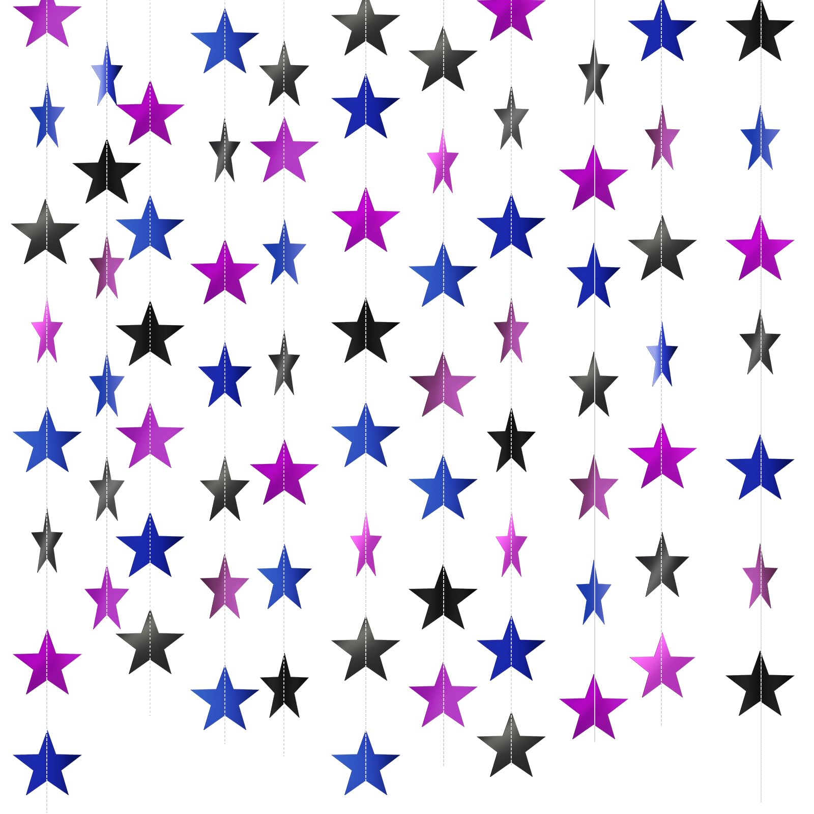 Patelai Glitter Star Garland Banner 2026 Graduation Decor 130 Feet Star Hanging Banner Twinkle Backdrop for Party Birthday Classroom Wedding Supplies(Gold)
