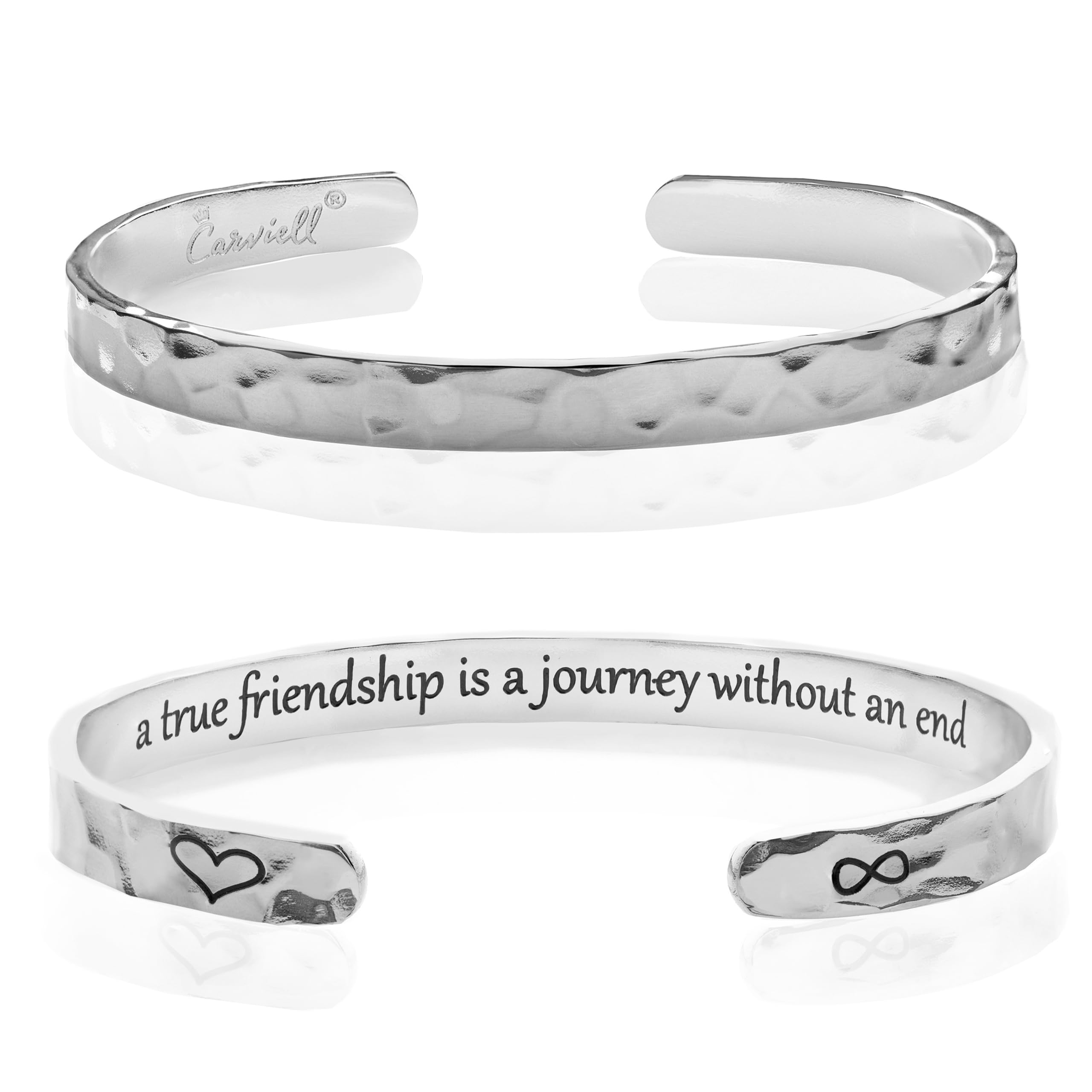 Carviell Bracelet - Gifts for Women – Inspirational, Friendship, Love, Mom, Daughter, Sister, Christian, Graduation, Memorial & Wedding Gifts – 100+ Phrases – Stainless Steel, Gift-Ready