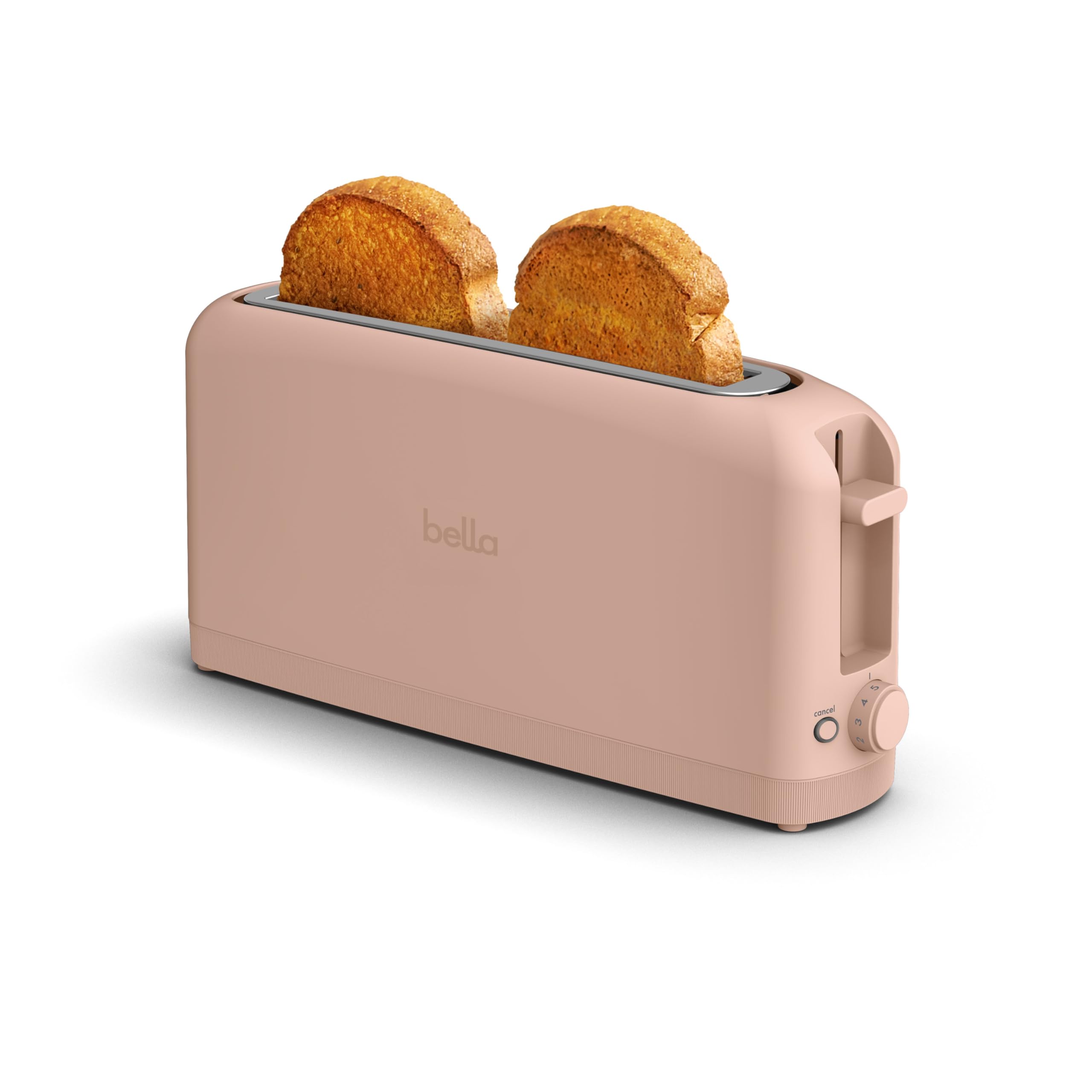 bella 2 Slice Slim Toaster, Fits-anywhere™ Kitchenware, 6 Setting Shade Control with Reheat & Cancel Buttons, Fits Sourdough, 10” Long Slot, Anti Jam & Auto Shutoff, 900 Watt, Surf