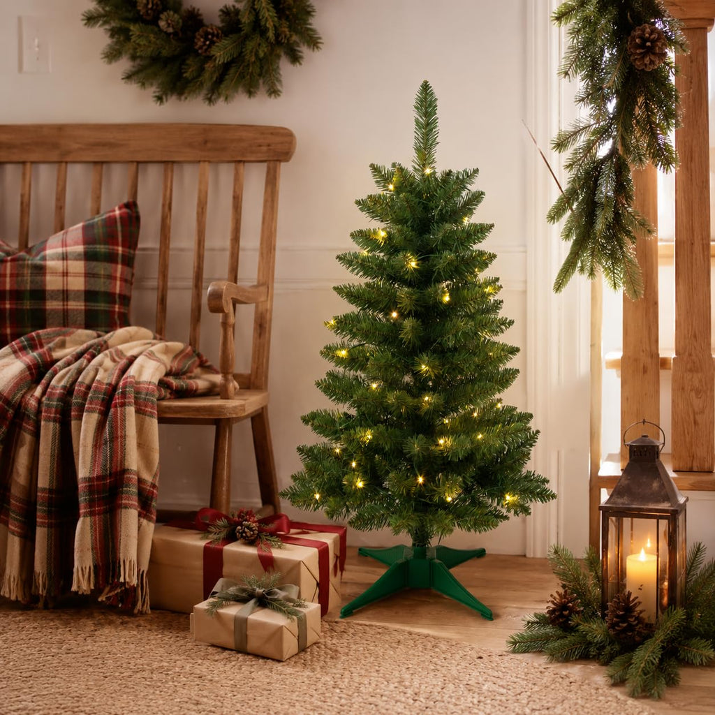 Small Christmas Tree 3FT Artificial Desktop Xmas Tree for Holiday Decor 160 Branch Tips,Green