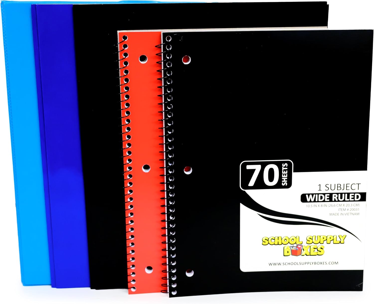 Back to School Essentials Supplies Kit Bundle for K-8 Students – 20-Piece First Day of School Must-Have Set with Notebooks, Pencils, Folders & More