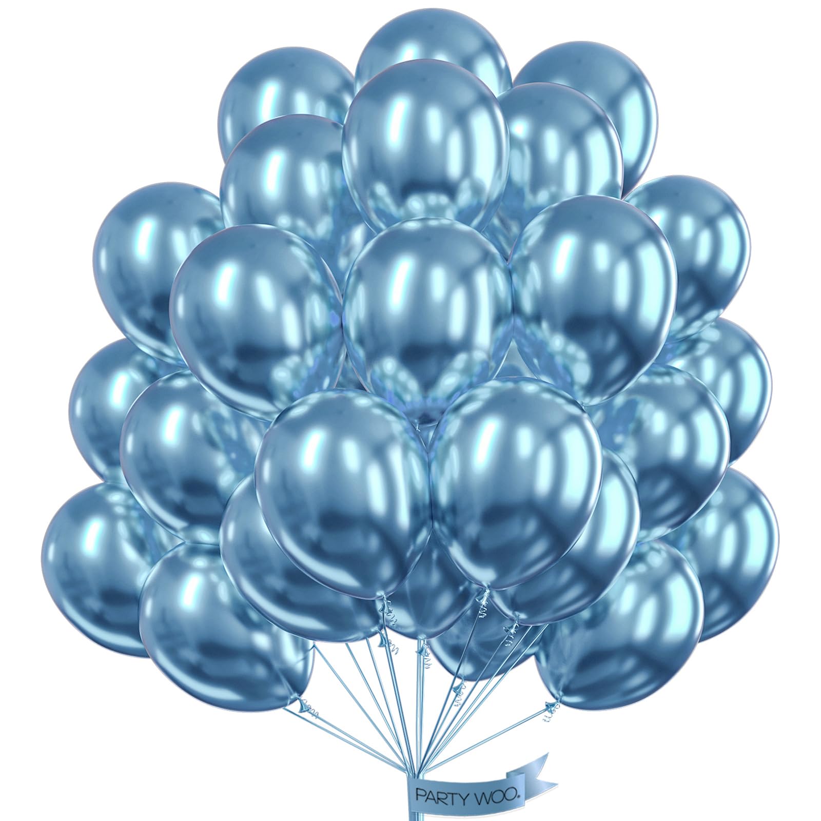 PartyWoo Metallic Green Balloons 50pcs 12 Inch Metallic Apple Green Latex Helium Balloons for Graduation Spring Forest Summer Wedding Engagement Baby Shower Birthday Party Decorations Green-G121