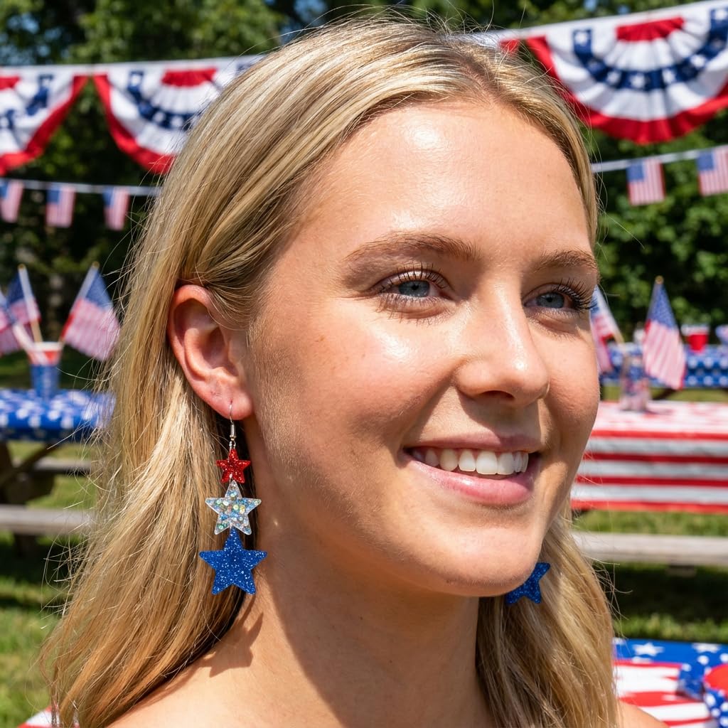 Halloween, Christmas, 4th of July Patriotic Earrings, Holiday Earrings Independence Day Stud Dangle Drop Earrings Hook Fashion Jewelry Gift for Women