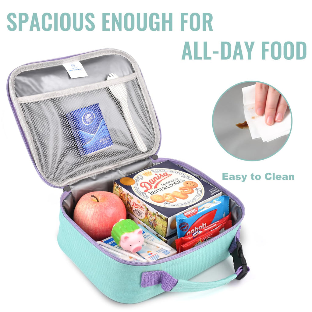 Genteen Lunch Box Kids, Insulated Lunch Bag Kids Boys Girls Back to School, Soft Lunch Box for Men Reusable Lunchbox for Office,Outdoor,School (Black)