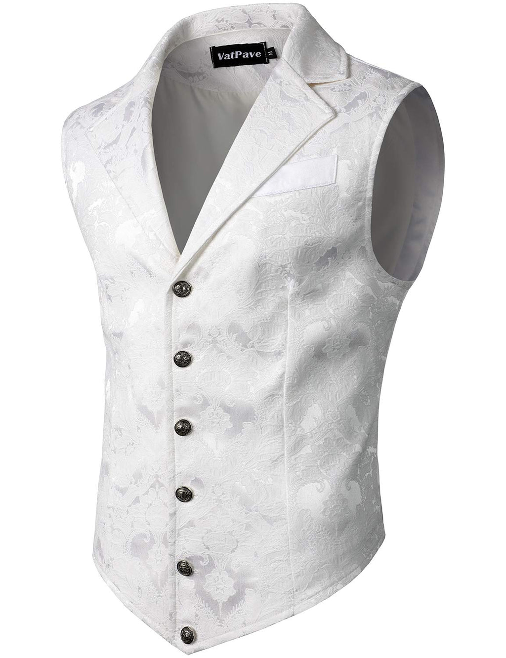 VATPAVE Mens Victorian Suit Vest Steampunk Gothic Waistcoat