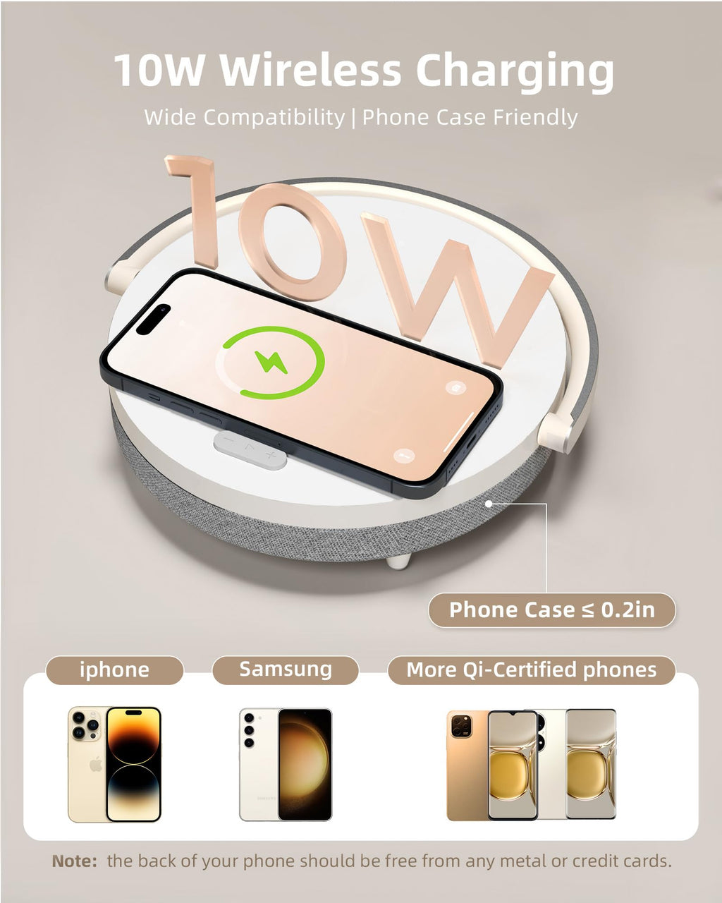 EZVALO Gifts for Mom, 4-in-1 Bedside Lamp with Bluetooth Speaker, Dimmable Night Light, Charging Station and Phone Holder, Birthday Gifts for Women, Teens, Wife and Friends