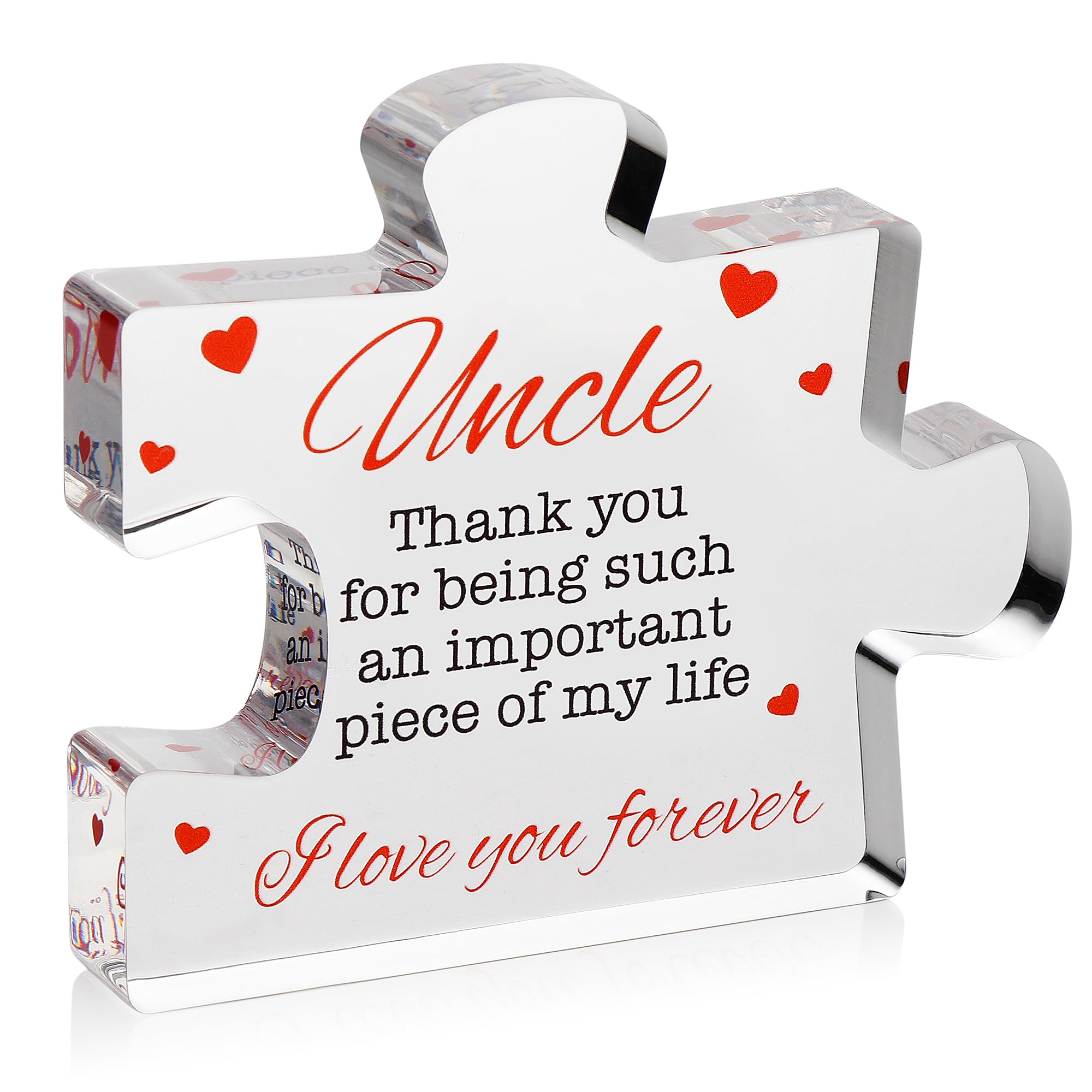 Engraved Acrylic Block Puzzle - Sentimental Gift for Her - Valentine's Day & Fiance Birthday Gift