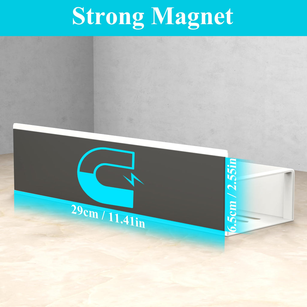 HuggieGems Metal 4 Pack Magnetic Spice Storage Rack Organizer for Refrigerator and Oven, Black Fridge Organizers and Storage, Metal