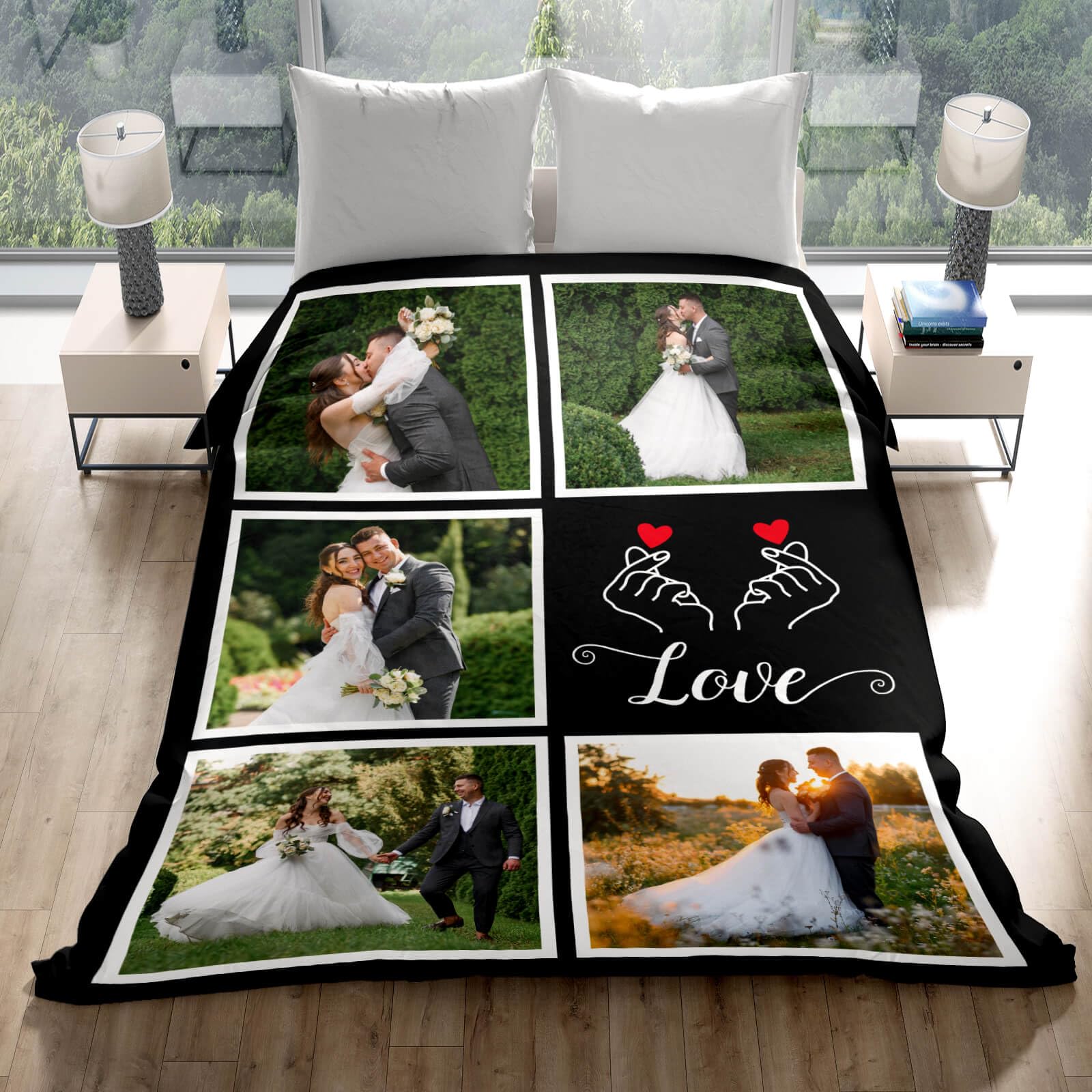 inkArts Custom Blanket Throws with Photos Text Personalized with Picture Customizable, Customize for Mom, Dad, Couple, Girlfriend, Boyfriend, Husband & Wife