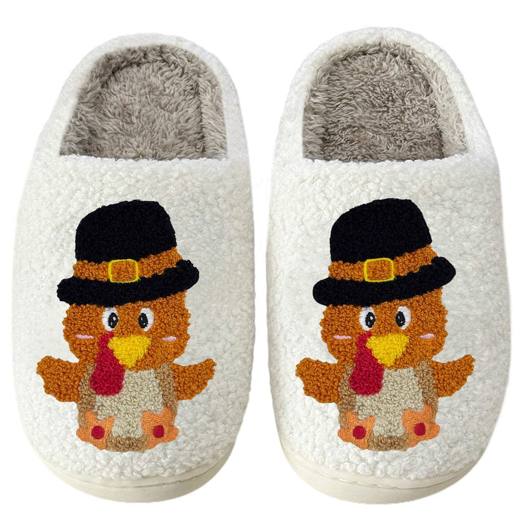 Cute Animal Slippers for Women Men Winter Fluffy Warm House Slippers Soft Plush Indoor outdoor Shoes