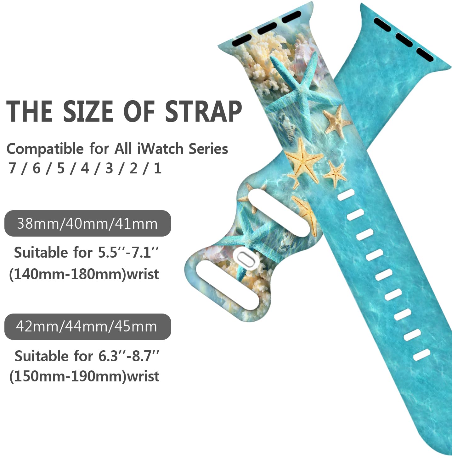Holiday Watch Bands Compatible Watch 38mm 40mm 41mm 42mm for Women Men, Adjustable Soft Silicone Replacement Smartwatch Wristband for SE Series 8/7/6/5/4/3/2/1