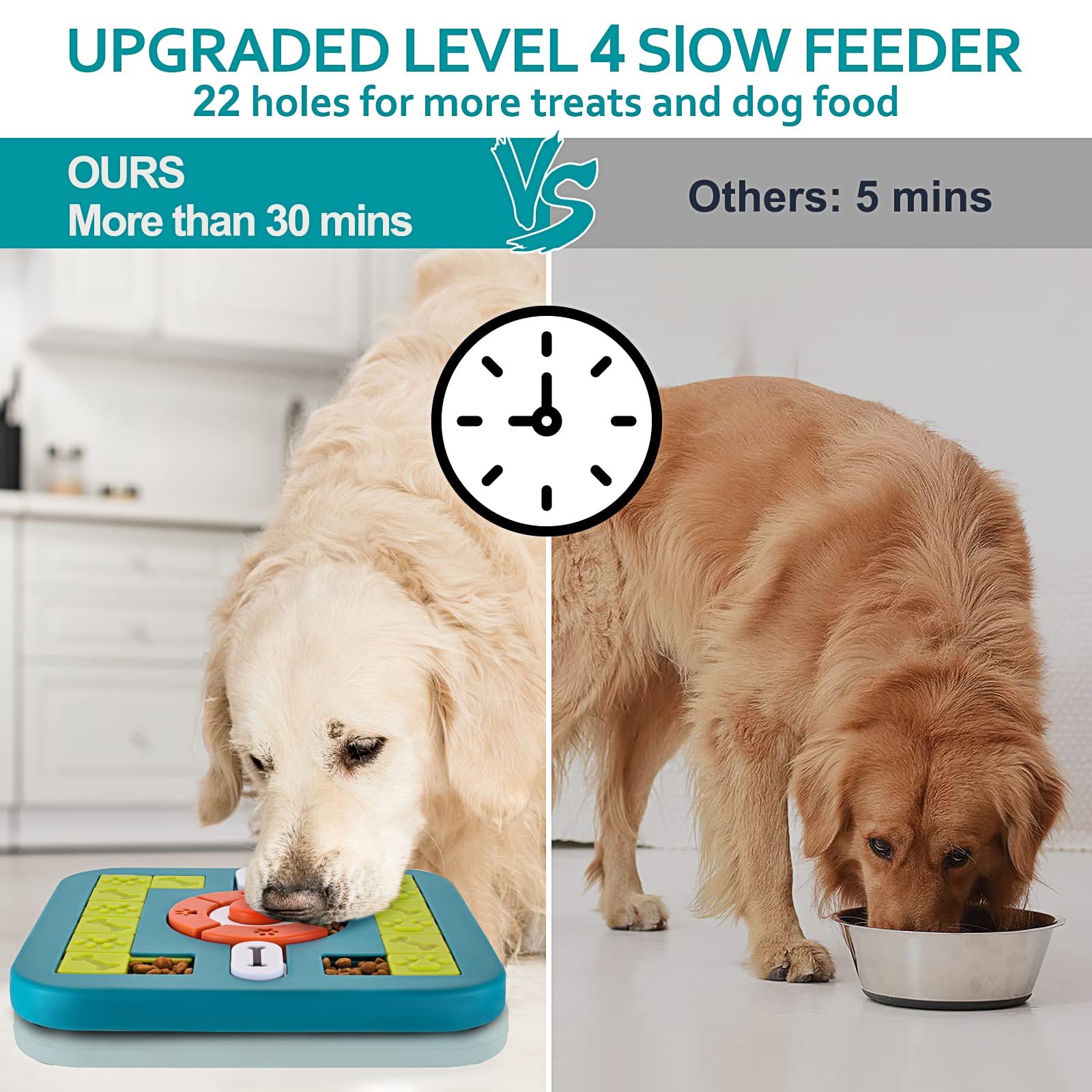 PETSTA Dog Puzzle Toys, Treat Dispensing Dog Enrichment Toys for IQ Training and Brain Stimulation, Interactive Mentally Stimulating Toys as Gifts for Puppies, Cats, Dogs