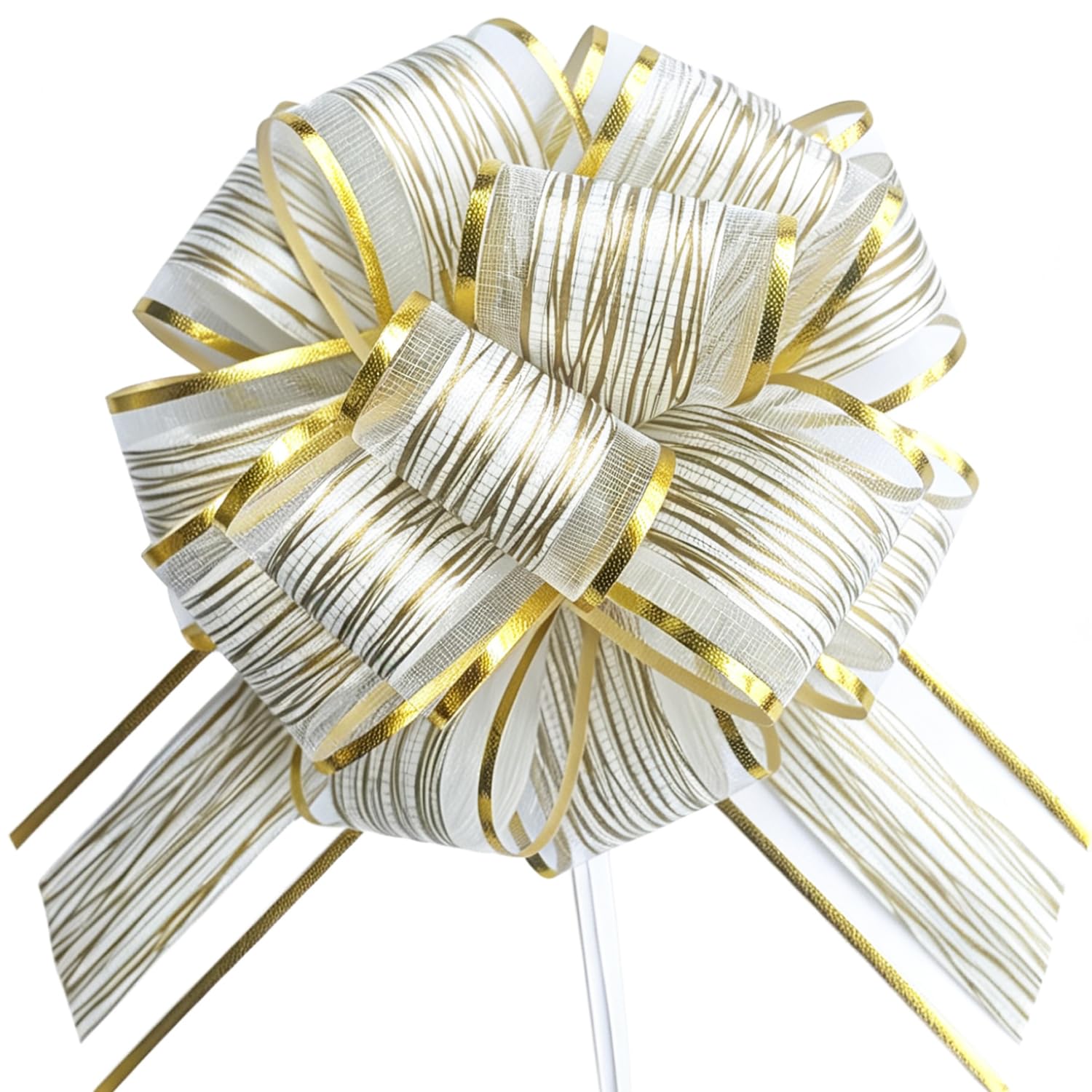 6 PCS Large Pull Bows, Gift Wrapping Bows, Gift Wrapping Ribbon Pull Bows Gift Bows for Wedding, Birthday, Christmas, Valentine's Day, Gift Baskets, Party, Presents Decor, Holiday Decor (Blue)