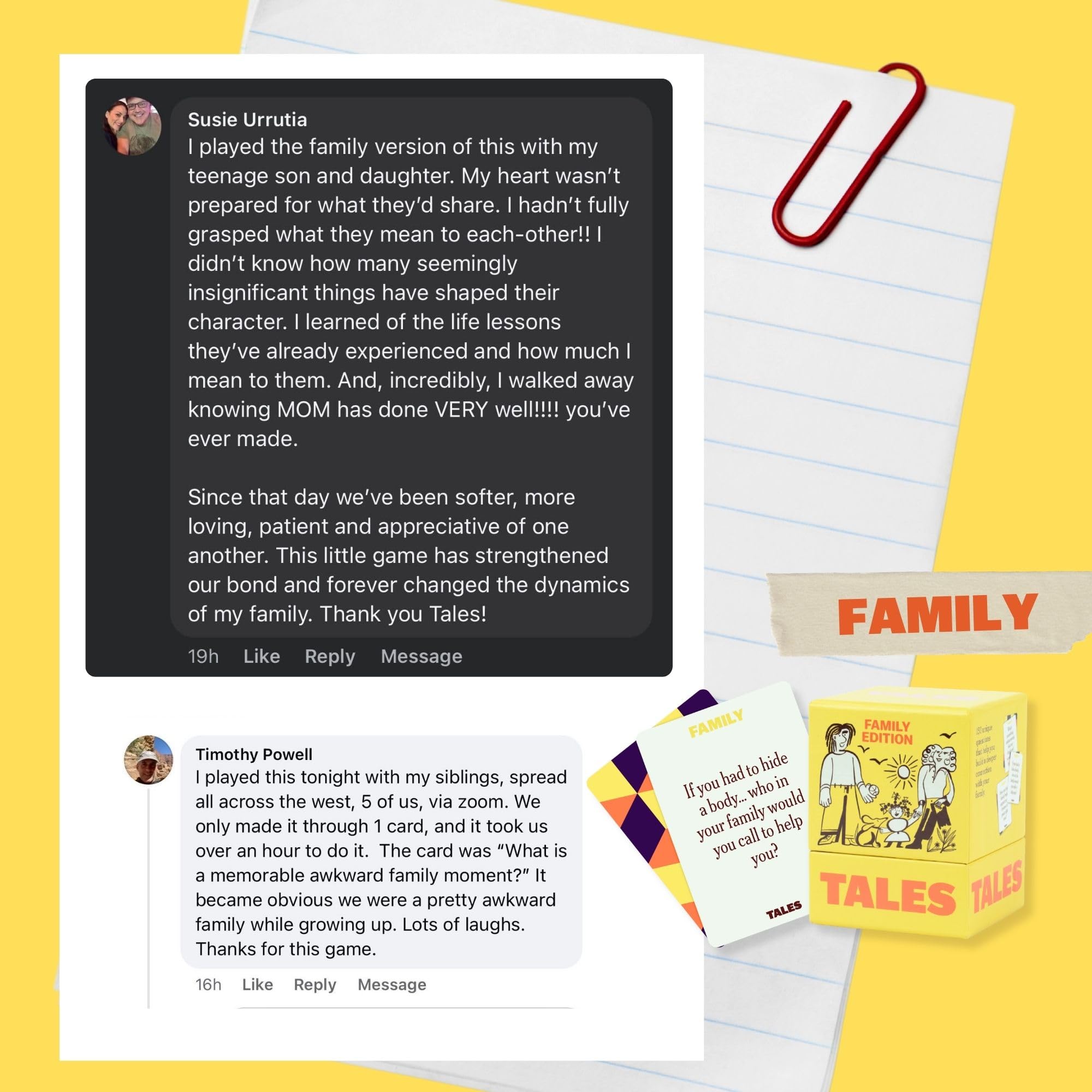 TALES 150 Life Story Interview Kit, Conversation Cards, for Grandparents, Parents, Families, Adults, Game Night, Road Trips, Dinner Table, Getting to Know You (New Edition)