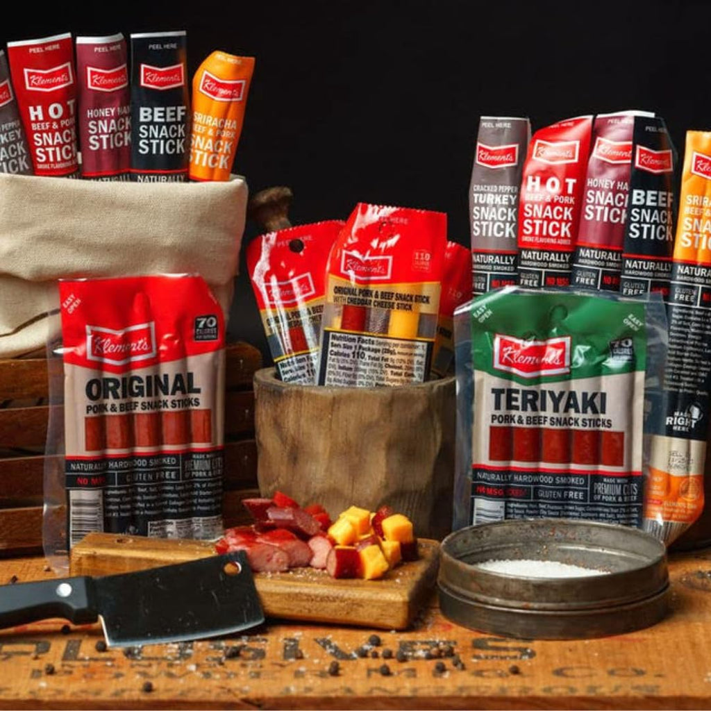 Jerky.com 26pc Meat Sticks Variety Pack - Fathers Day Gift for Dad - Beef Jerky Gifts for Men - Low Sugar & High Protein - Gluten Free & Keto Meat Sticks - Pork, Turkey, Ham Beef Jerky Sticks & Cheese Sticks - Dad Gifts