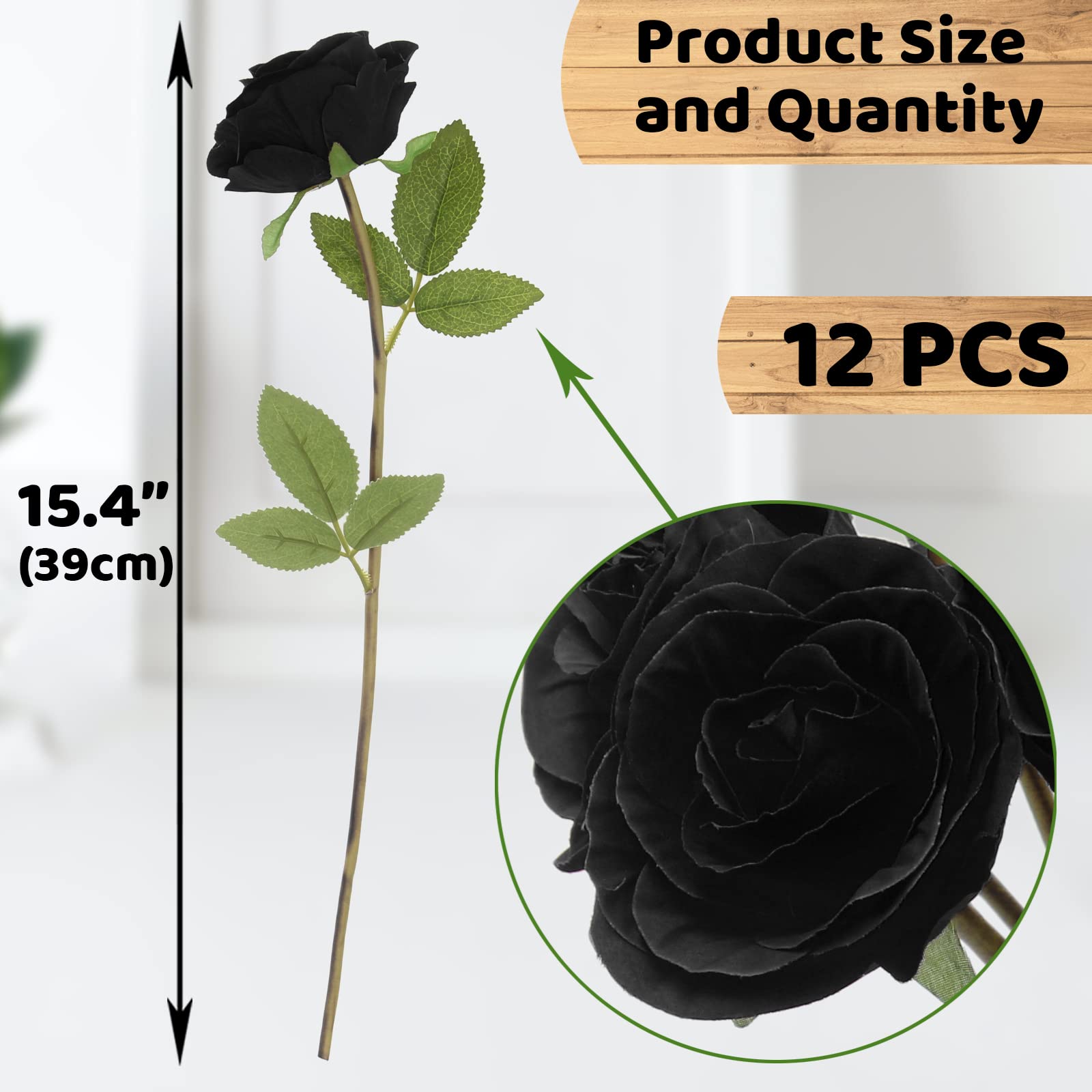 Hananona Artificial Roses Flowers for St. Patrick's Day，12 Pcs Silk Green Rose Bouquet for Spring Home Decoration, Green Faux Roses for Wedding