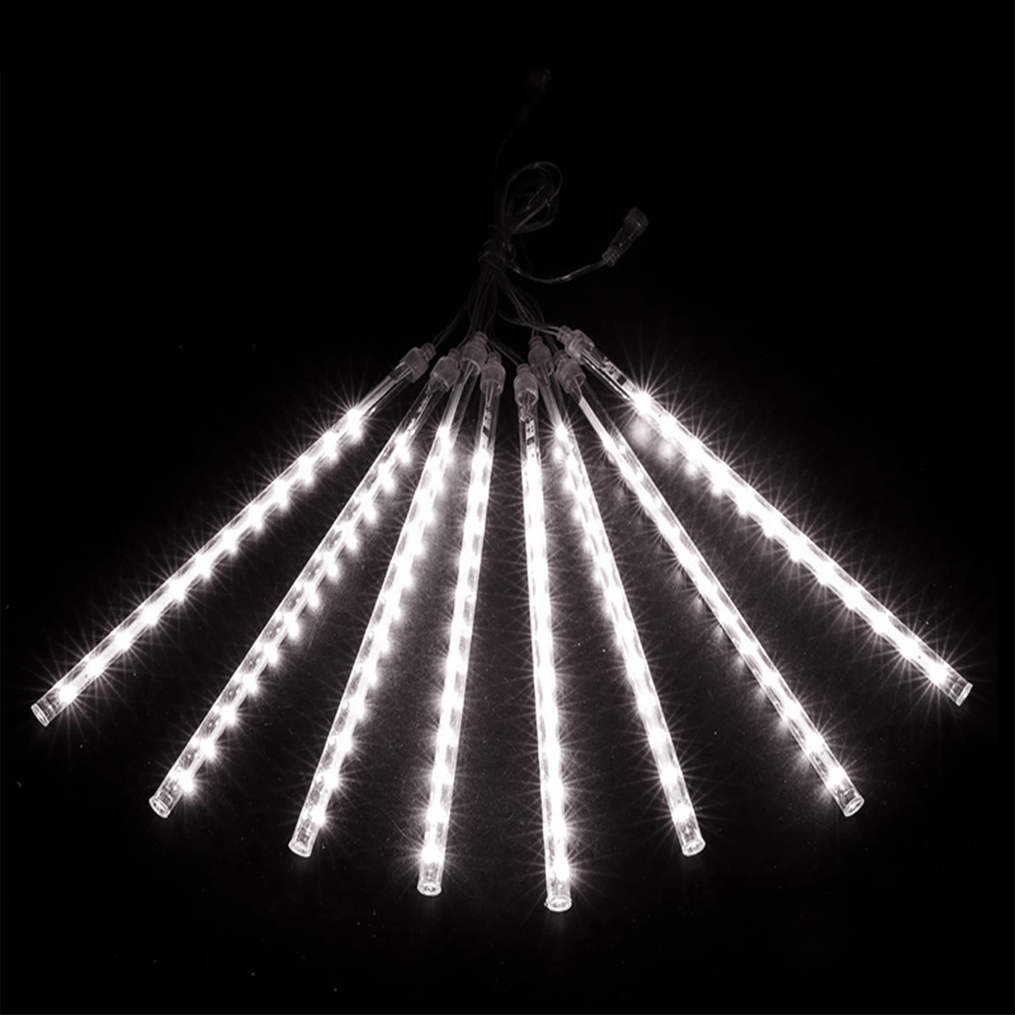 Meteor Outdoor Icicle Lights - 12 Inch, 288 LED, Snow Falling, Connectable, Red & Green, Xmas Wedding Party Tree Decor