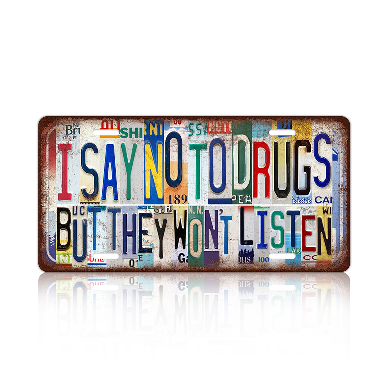Vintage Wall Decor Grandkids The Best Part Of Growing Old License Plate Metal Sign Tin Signs Poster