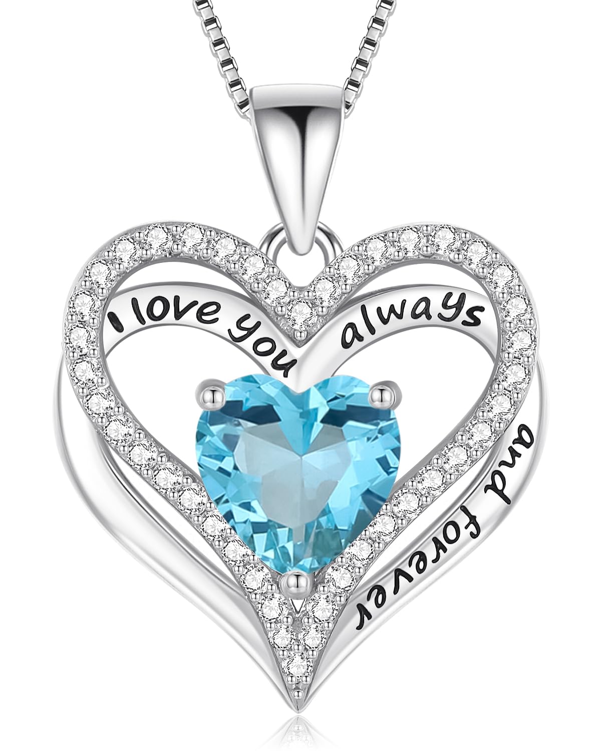 S925 Sterling Silver Necklace for Women, Wife Jewelry Rose Gold, Mom Birthday Valentines Mothers Day Gifts, Girlfriend Necklaces, Daughter Heart Jewel, Anniversary for Her