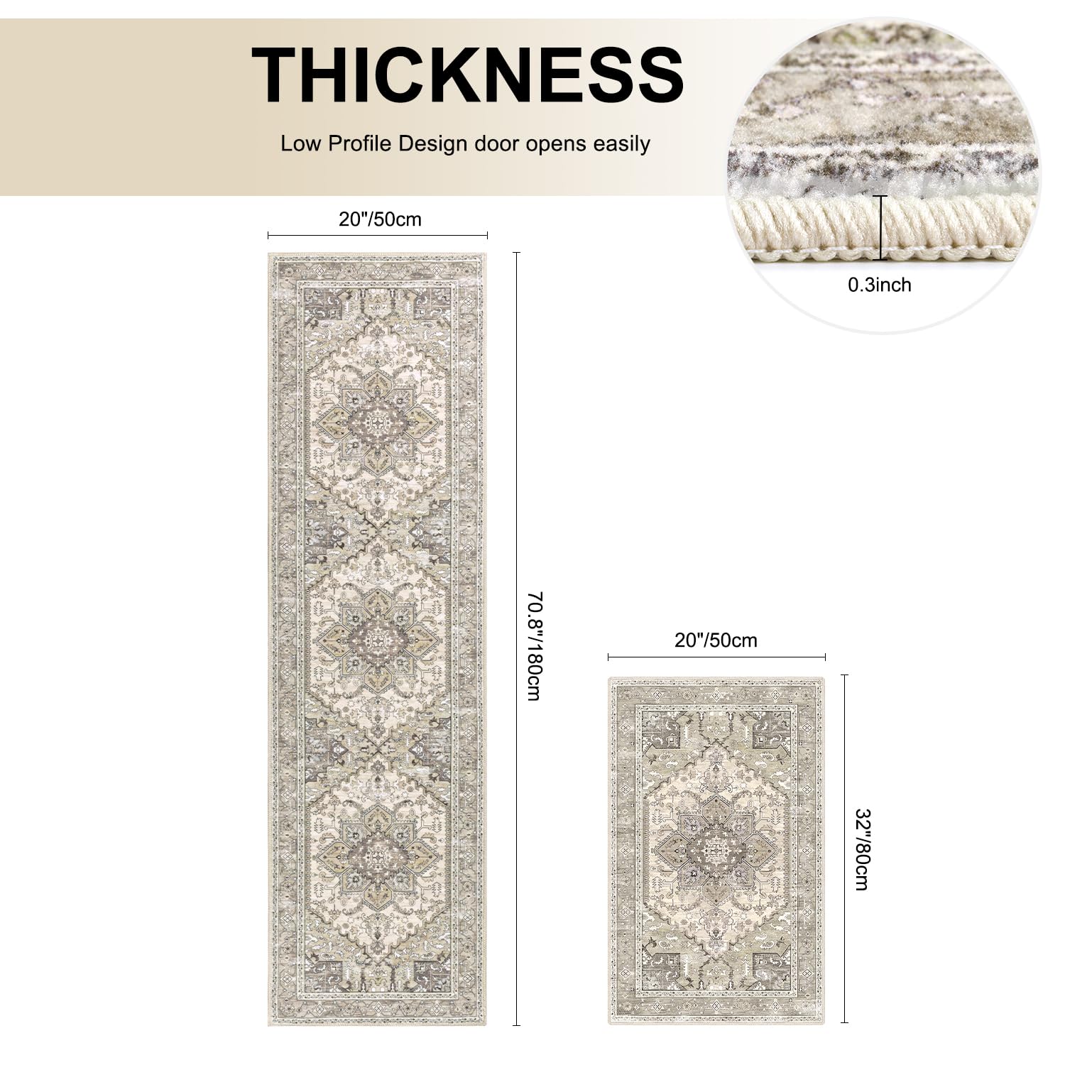 Yamaziot Christmas Kitchen Rugs Sets of 3, Non Slip Kitchen Mats for Floor with Rubber Backing, Holiday Christmas Snowflake Runner Rug Decor Home Decorations for Kitchen, Laundry Room, Hallway