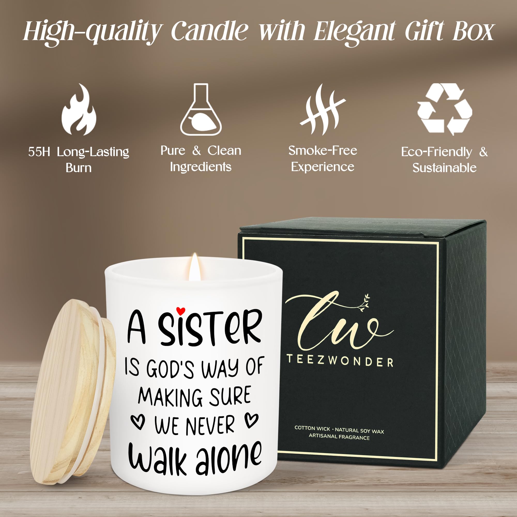 TEEZWONDER Mothers Day Gifts for Mom from Daughter Son - Favorite Child Vanilla Lavender Candle 10 oz - Dad Mom Birthday Gifts, Funny Gift for Grandma Grandpa, Scented Candles for Men Women