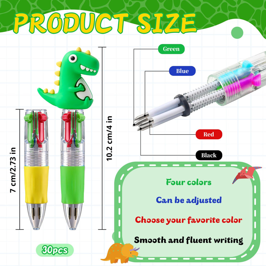 CZWZ 20Pcs Mini Multicolor Pens in One 4-in-1 Cute Pens Bulk for Kids, Fun Kawaii Ballpoint Pens for Birthdays and Children's Party Favors Gifts Teacher School Supplies