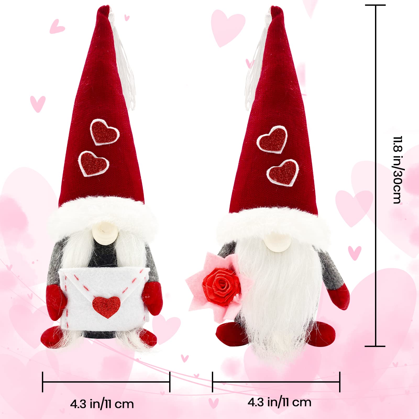 Valentines Day Decor - Valentines Day Decorations - Valentine Couple Gnomes Decorations for Home, Office - Valentine's Gifts for Her, Wife, Women, Girlfriend - Romantic Anniversary Vday Wedding Gift
