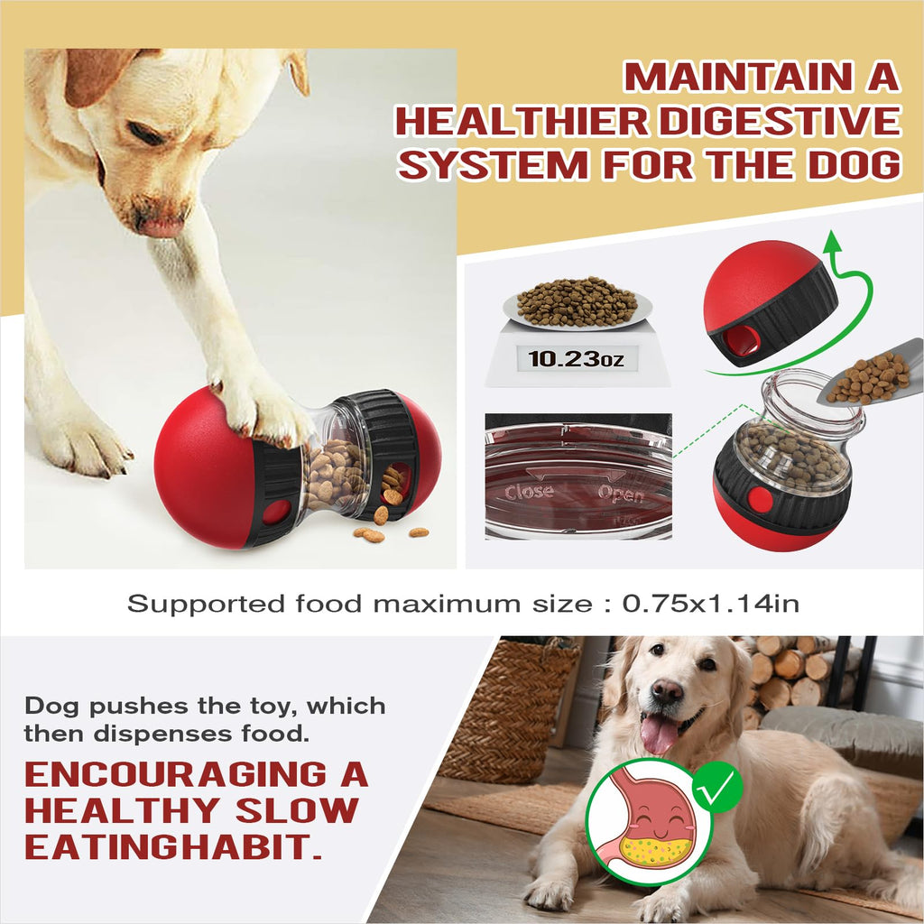 BSISUERM Dog Puzzle Toy Adjustable Treat Dispensing Ball Food Dispenser Tough Slow Feeder Puppy Enrichment Training Toy Pet Interactive Chase Toys for Small Medium Large Dogs to Keep Them Busy, Green