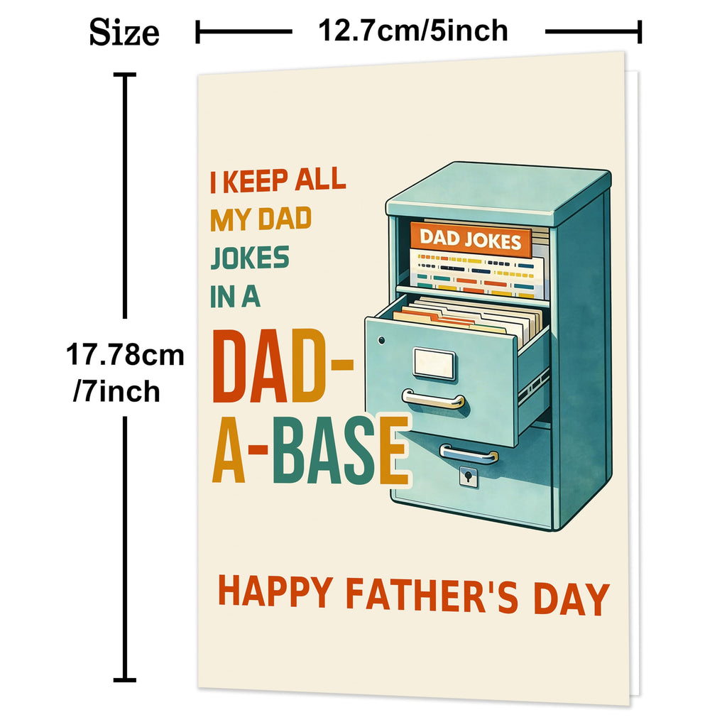 IDU Fathers Day Card, Funny Fathers Day Cards Gifts Decorations for Dad from Daughter, Happy Father's Day Cards Gifts Ideas with Envelope, Cute Humor Like Father Like Daughter Card