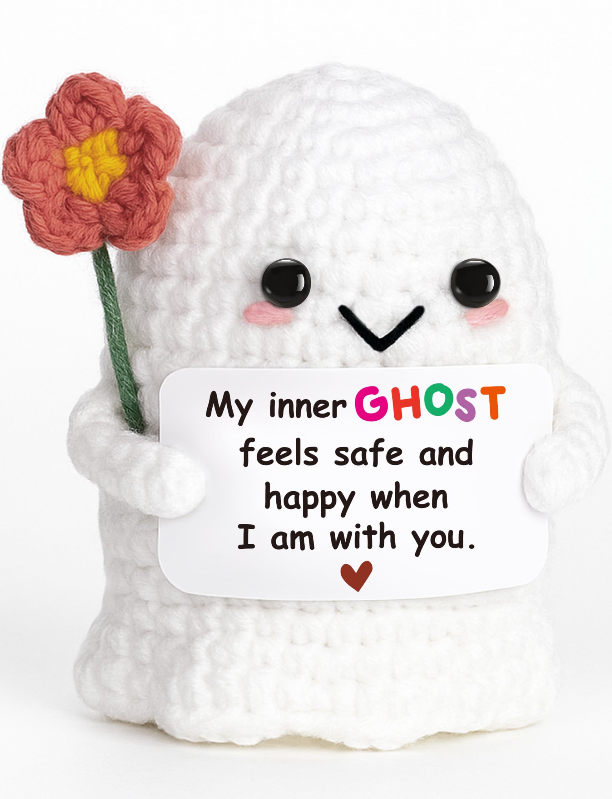 You're My Boo Crochet Ghost - Anniversary Love Birthday Gifts for Women Men Her Him Boyfriend Girlfriend, Fathers Day Card for Husband from Wife - Holiday Stuffers for Halloween Valentine Christmas