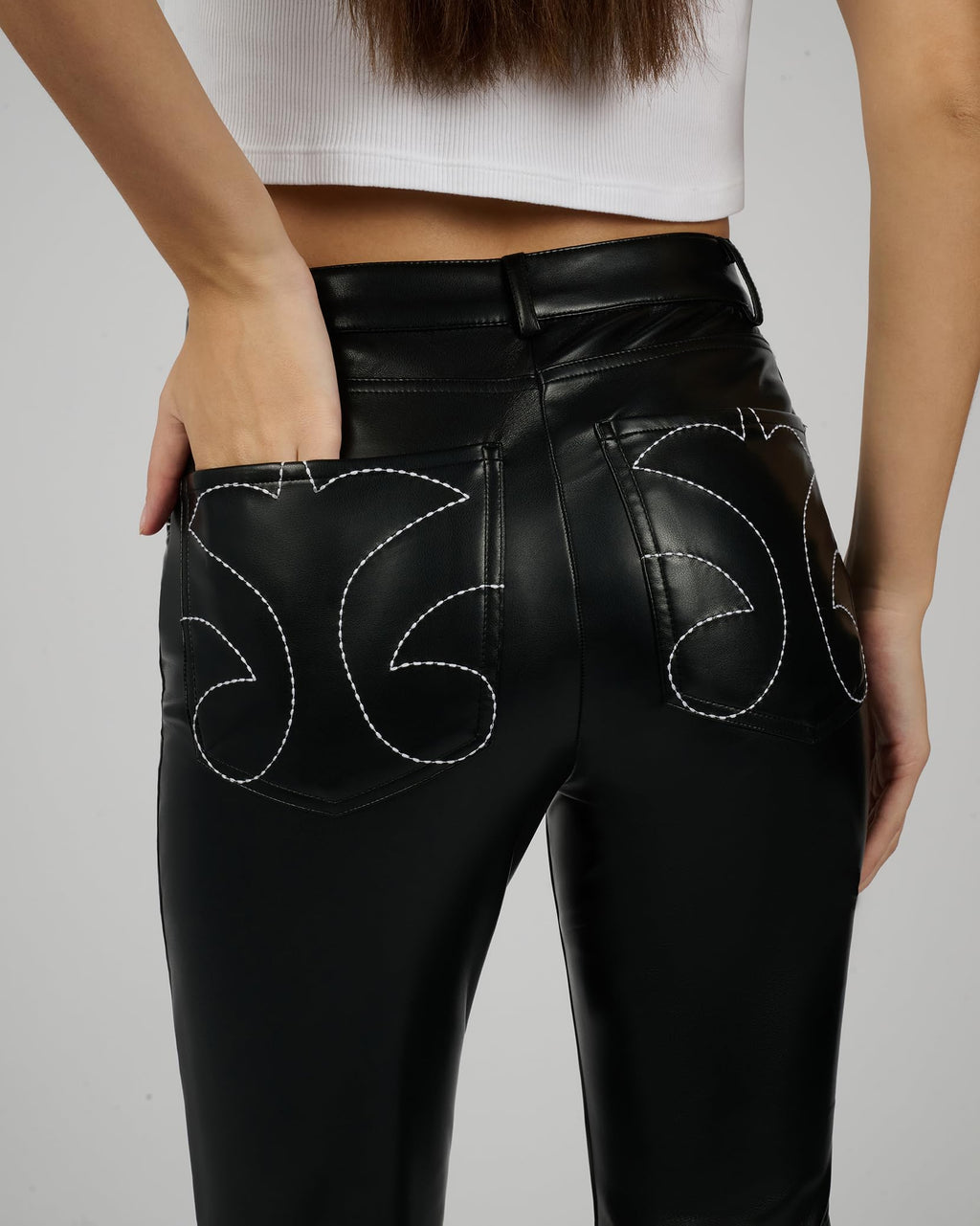 WEWOREWHAT Women's Low Rise Western Pant