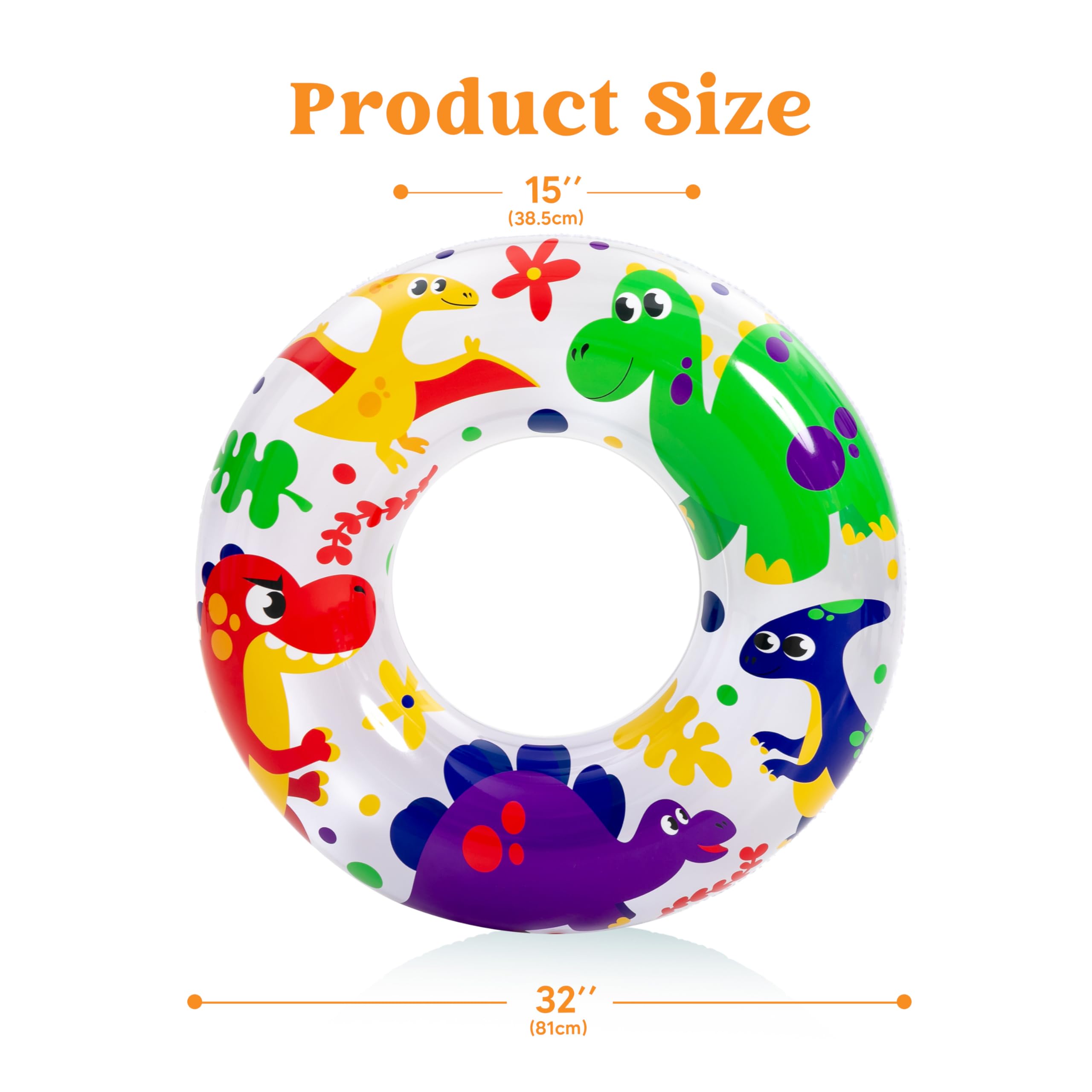 JOYIN Inflatable Swim Tube Raft (3 pack) with Summer Fruits Painting, Pool Toys for Swimming Pool Party Decorations