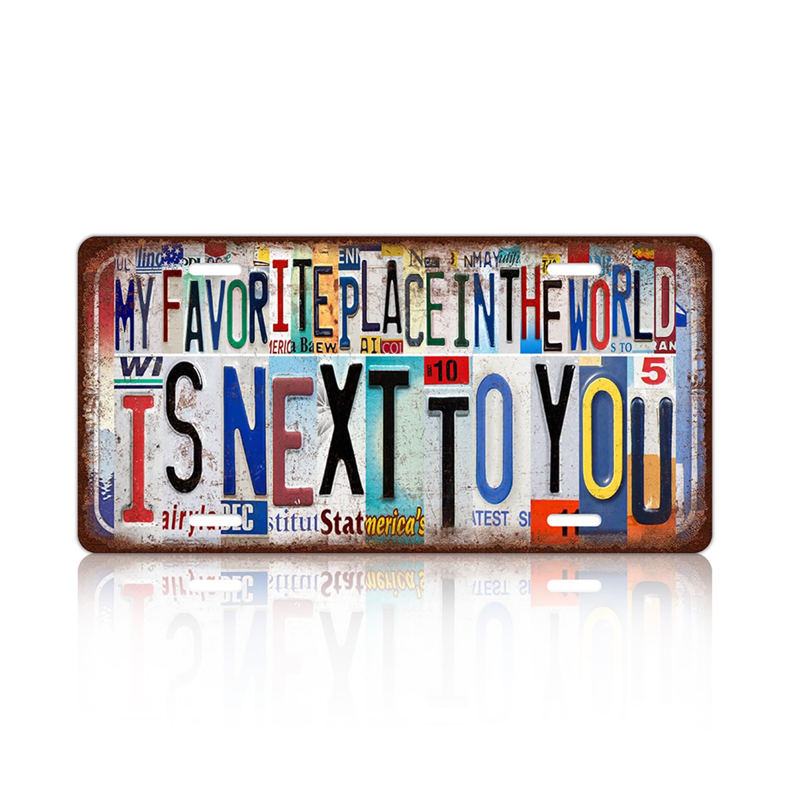 Vintage Wall Decor Grandkids The Best Part Of Growing Old License Plate Metal Sign Tin Signs Poster