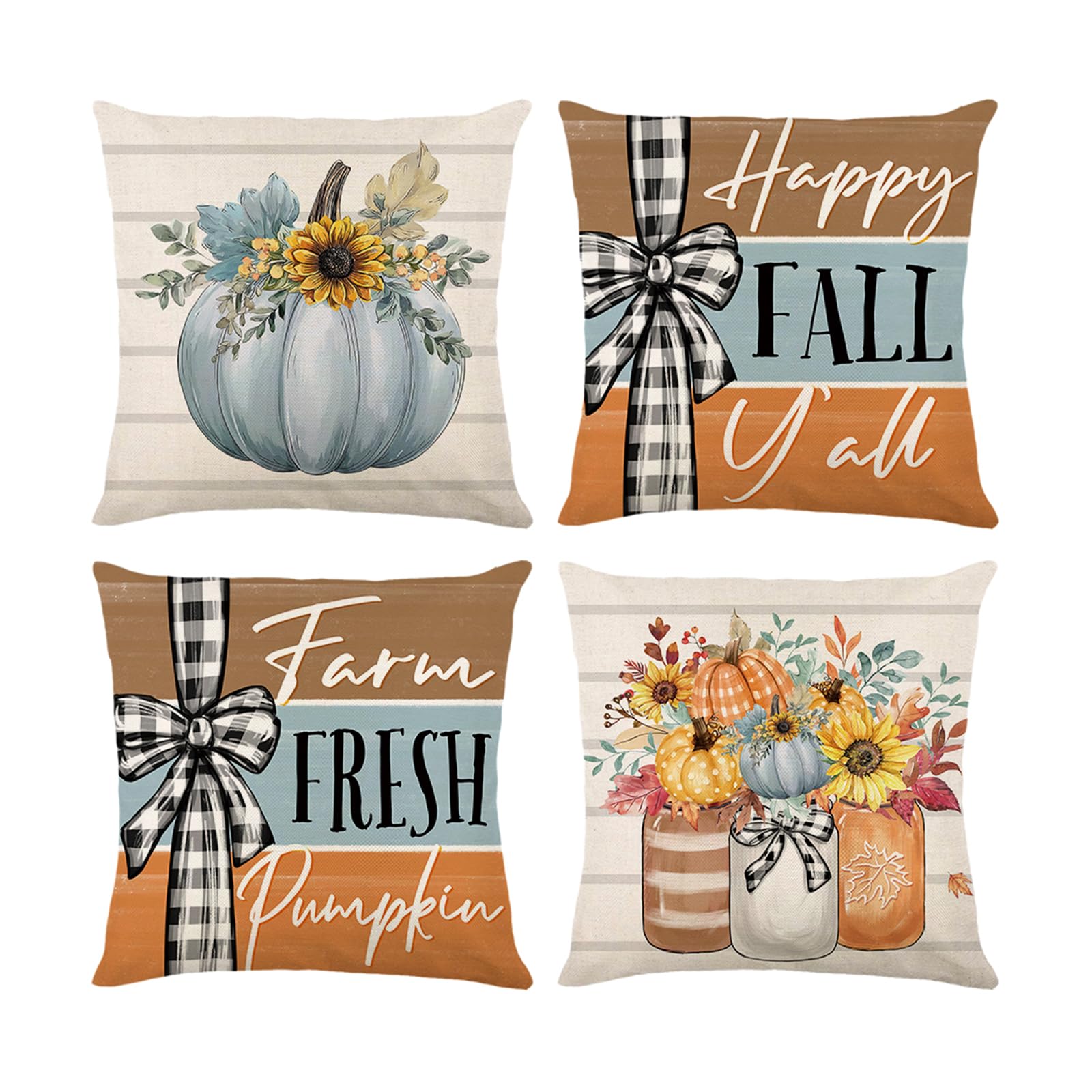 ONFAON Grandpa Gifts,Grandpa's Spot Throw Pillow Covers 18x18 Inch,Put Phone Glasses and Remote Control Pillowcase,Birthday Christmas Thanksgiving Day Gifts for Grandpa Stepdad,3-Pocket