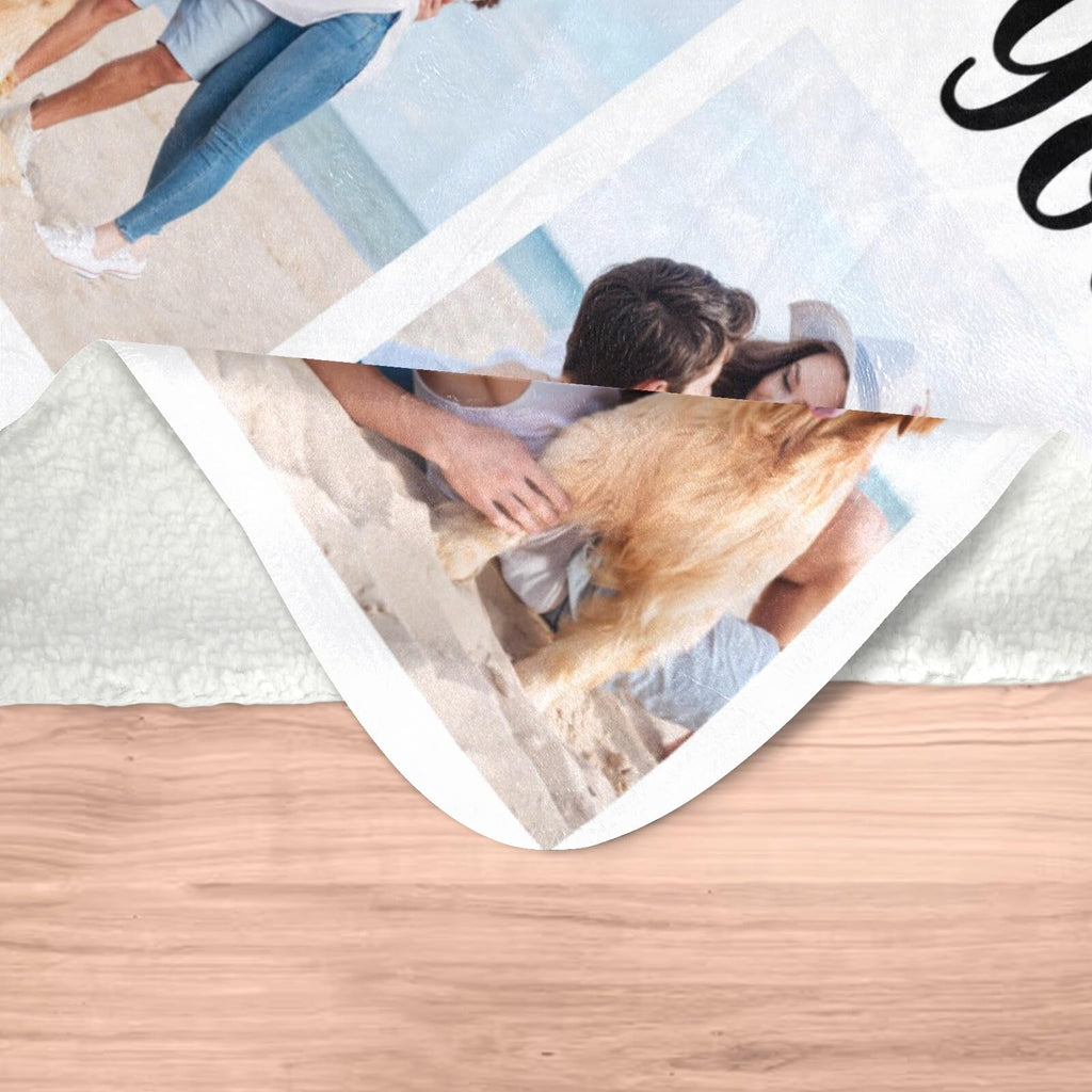 inkArts Custom Blanket Throws with Photos Text Personalized with Picture Customizable, Customize for Mom, Dad, Couple, Girlfriend, Boyfriend, Husband & Wife