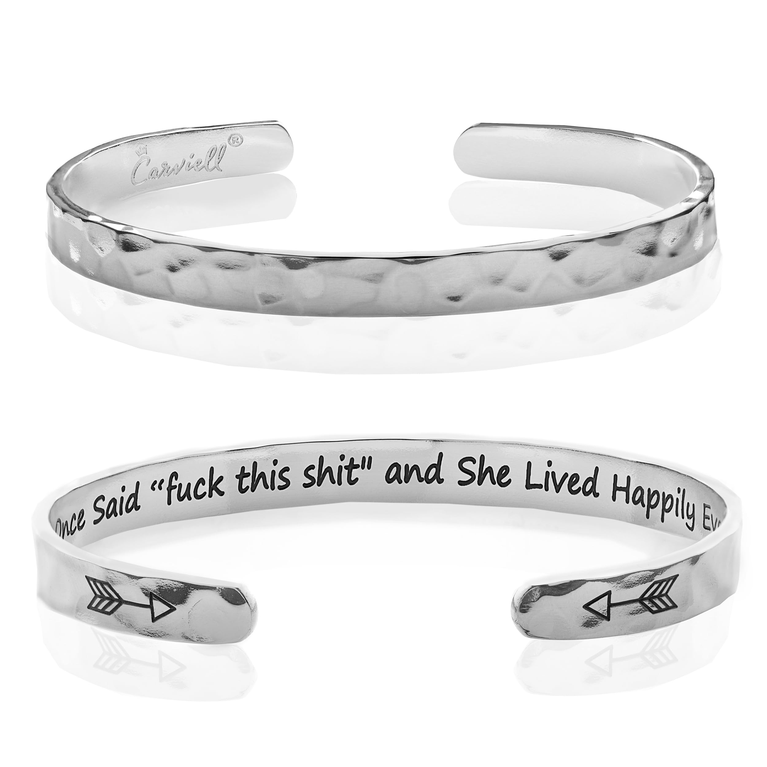 Carviell Bracelet - Gifts for Women – Inspirational, Friendship, Love, Mom, Daughter, Sister, Christian, Graduation, Memorial & Wedding Gifts – 100+ Phrases – Stainless Steel, Gift-Ready