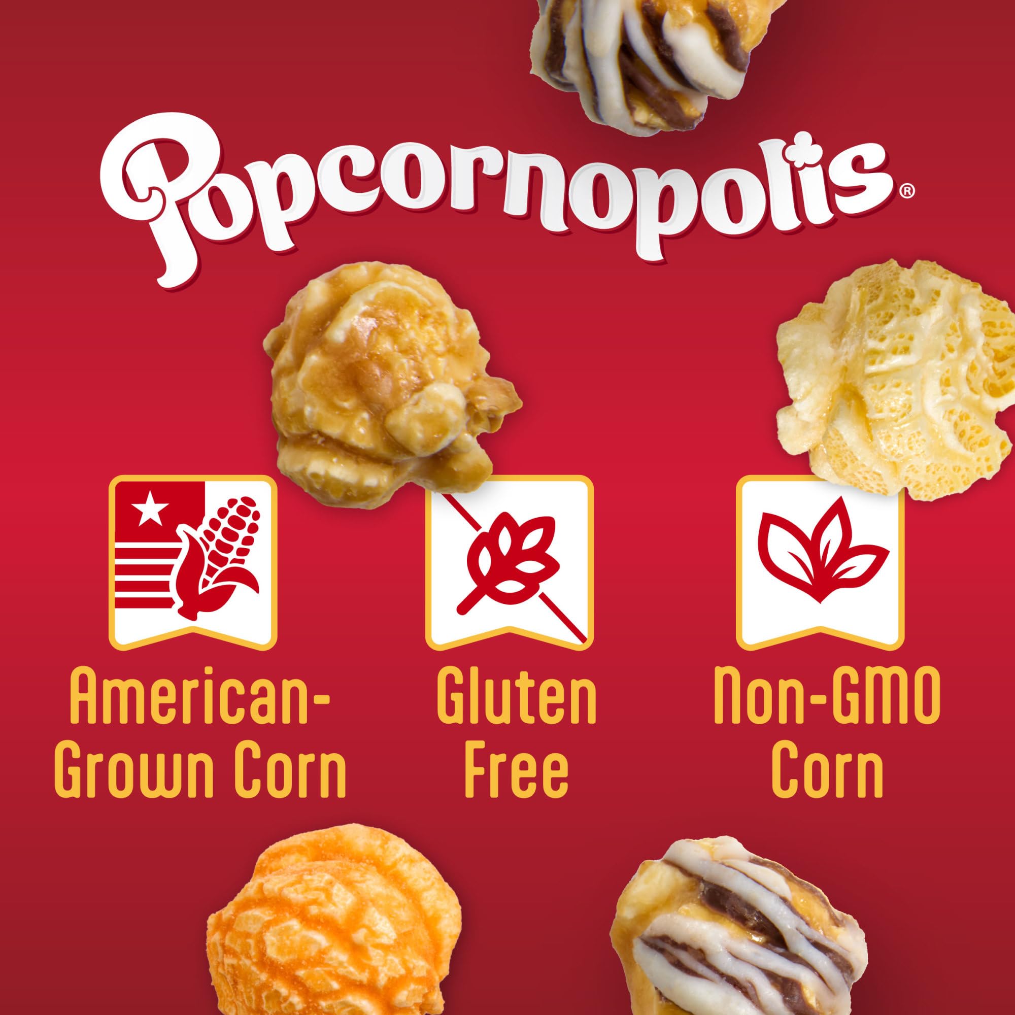 Popcornopolis Gourmet Popcorn Cone Variety Pack – Zebra Popcorn, Cheddar Cheese Popcorn, Caramel Popcorn & Kettle Corn Popcorn, Great for Gifting & Sharing, (12-Count)