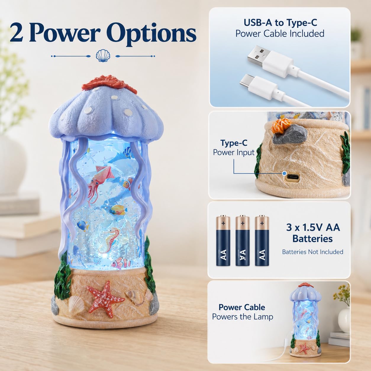 Fall Snow Globe Lantern with Swirling Maple Leaves, 9.45 Inch Autumn Water Lantern with 6 Hours Timer, USB & Battery Powered Thanksgiving Tabletop Home Decor
