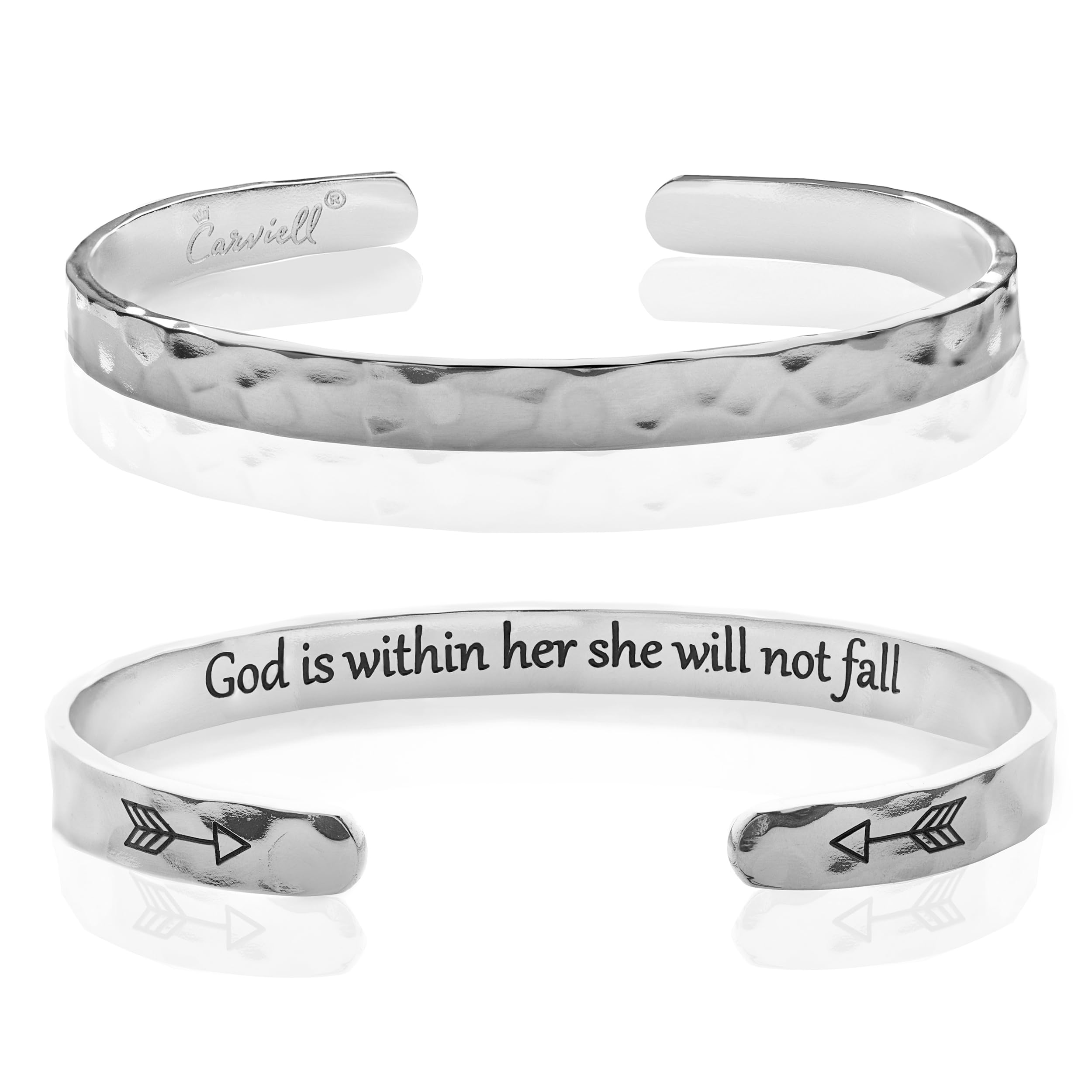 Carviell Bracelet - Gifts for Women – Inspirational, Friendship, Love, Mom, Daughter, Sister, Christian, Graduation, Memorial & Wedding Gifts – 100+ Phrases – Stainless Steel, Gift-Ready