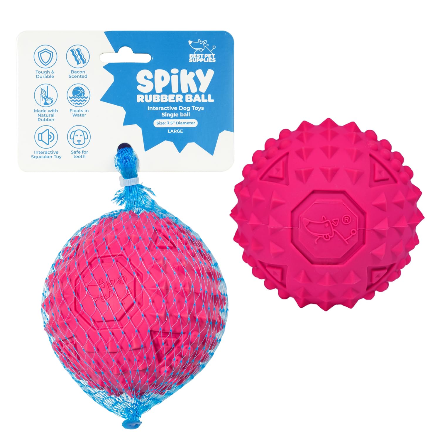 Best Pet Supplies Squeaky Dog Toys with Soft Durable Fabric for Small, Medium and Large Pets Interactive Toy for Indoor Play, Supports Active Biting and Play - 4 Figures, Small