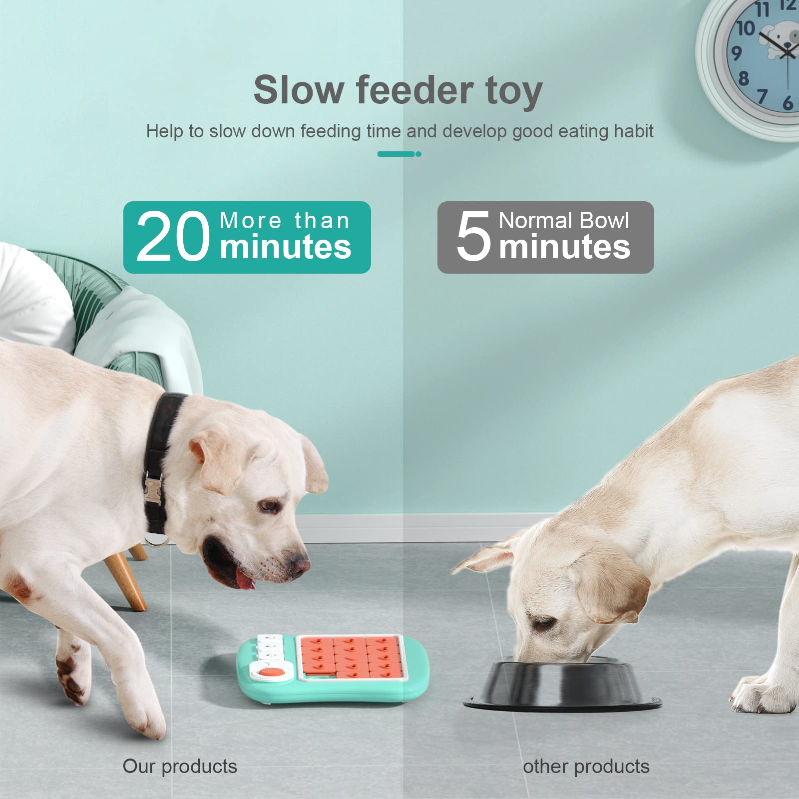 PETSTA Dog Puzzle Toys, Treat Dispensing Dog Enrichment Toys for IQ Training and Brain Stimulation, Interactive Mentally Stimulating Toys as Gifts for Puppies, Cats, Dogs