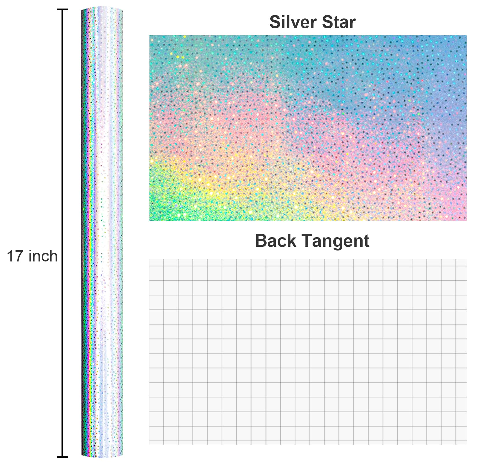 Burymento Black Wrapping Paper Roll, Metallic Holographic Stripe Gift Wrap for Birthday, Valentines, Mothers day, Graduation, Wedding, Fathers day, Baby Shower, Christmas (17 IN x 32.8 FT)