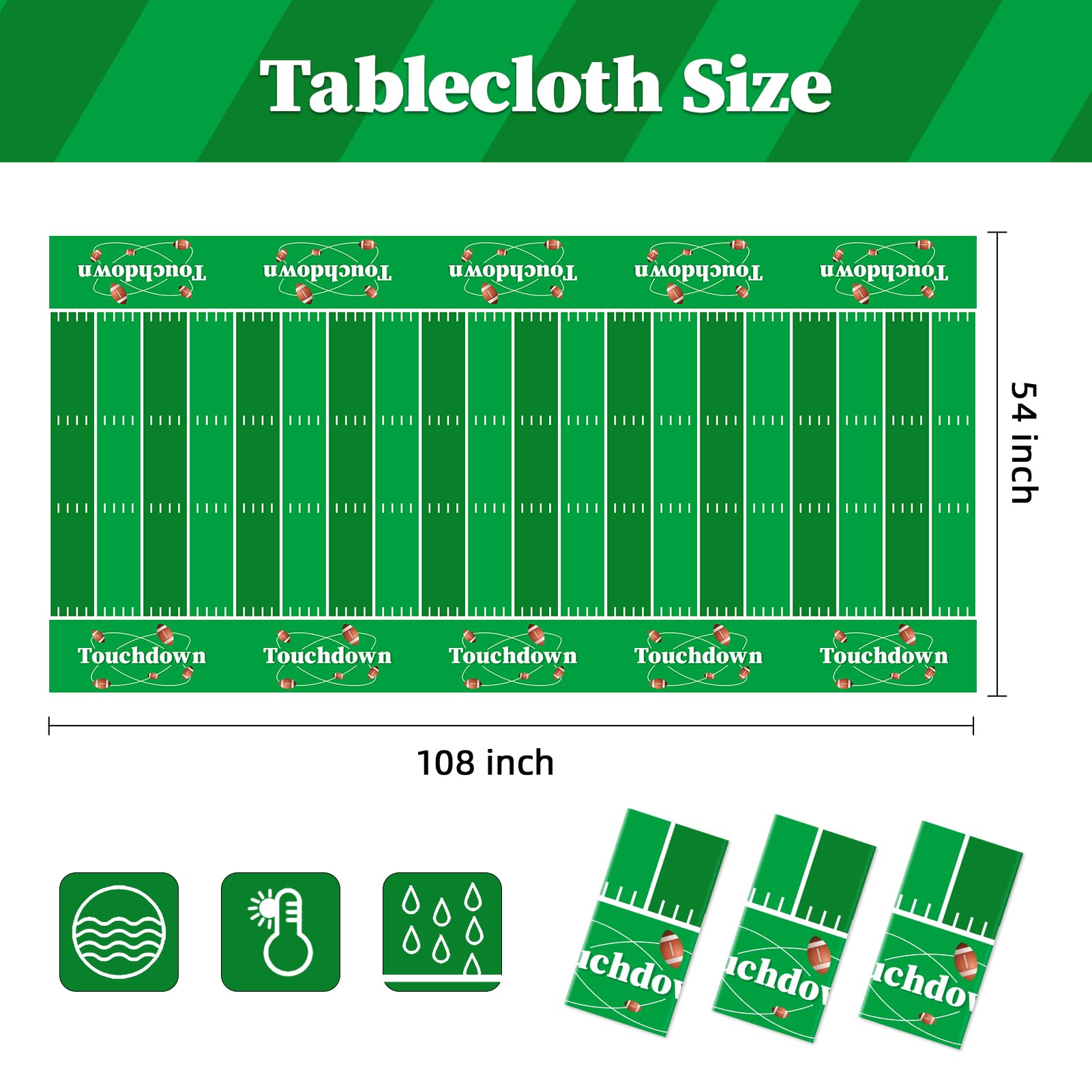 Childom 3 Pack St Patricks Day Decorations,St Patricks Day Table Cloths for Rectangle Tables,54" x 108" Disposable Plastic Tablecloths for St. Patrick's Day,Home,Kitchen,Picnic,Parties,Spring Decors