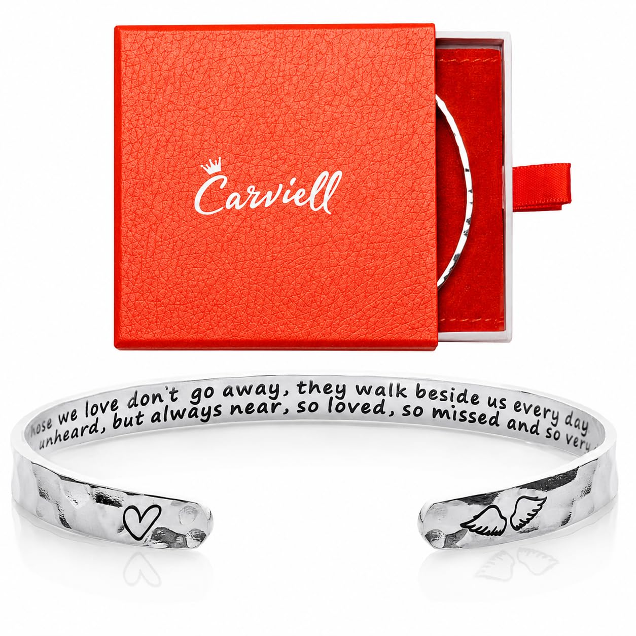 Carviell Bracelet - Gifts for Women – Inspirational, Friendship, Love, Mom, Daughter, Sister, Christian, Graduation, Memorial & Wedding Gifts – 100+ Phrases – Stainless Steel, Gift-Ready