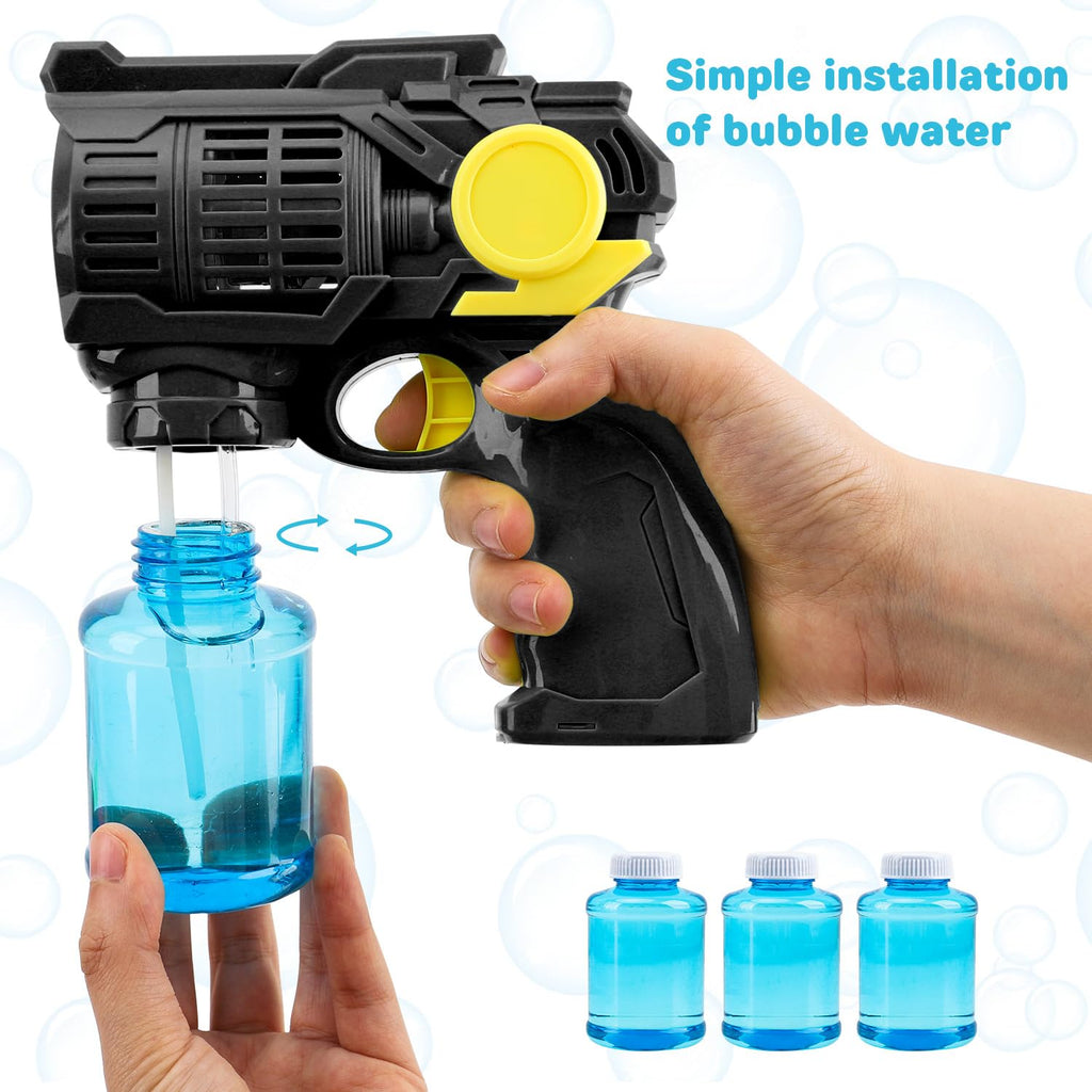 TOY Life 3 Pack Bubble Guns for Kids, Automatic Bubble Blower, Leakproof & Lightweight, Outdoor Summer Toys for Beach Travel, Easter Basket Stuffer, Party Favor, Birthday Gift for Toddlers Boys Girls